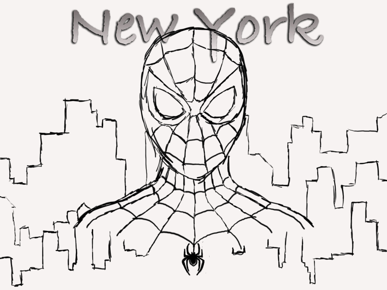 spiderman drawings head