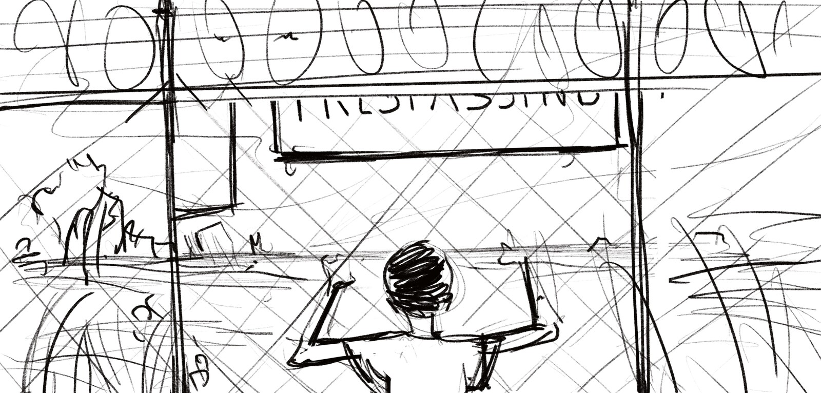 Fenced In  -  First Draft Line-work