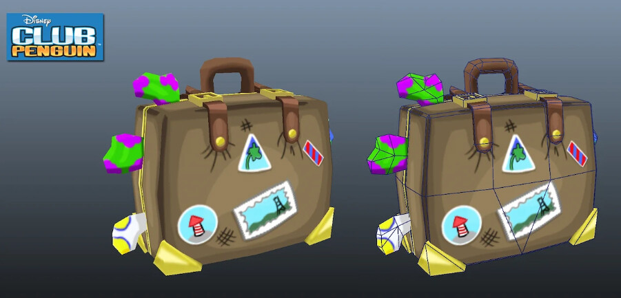One of the accessories that I modeled and textured for Disney's Club Penguin. (Penguin model created by another artist)