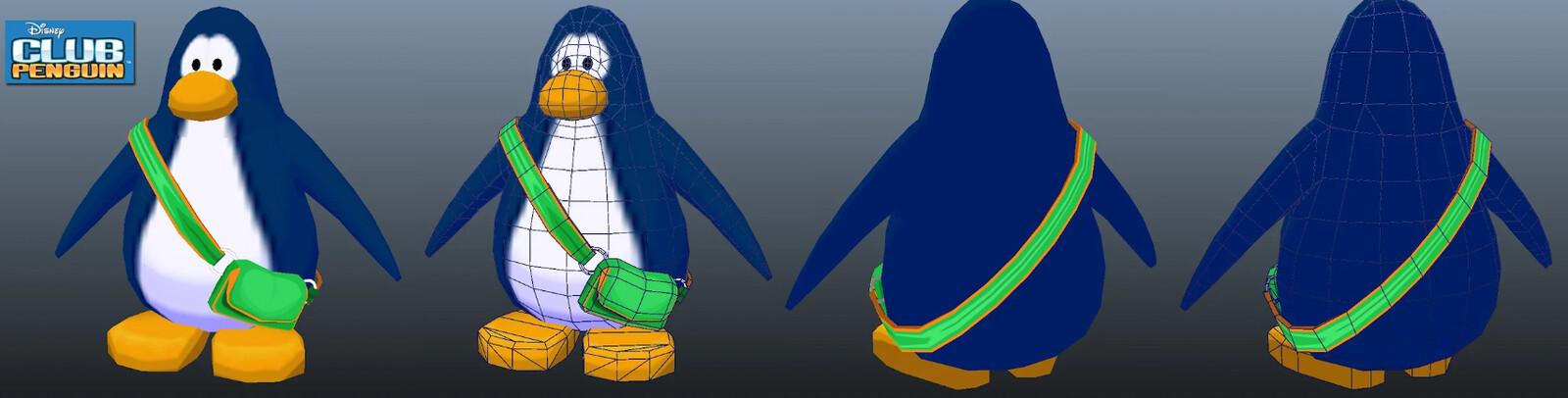 One of the accessories that I modeled and textured for Disney's Club Penguin. (Penguin model created by another artist)