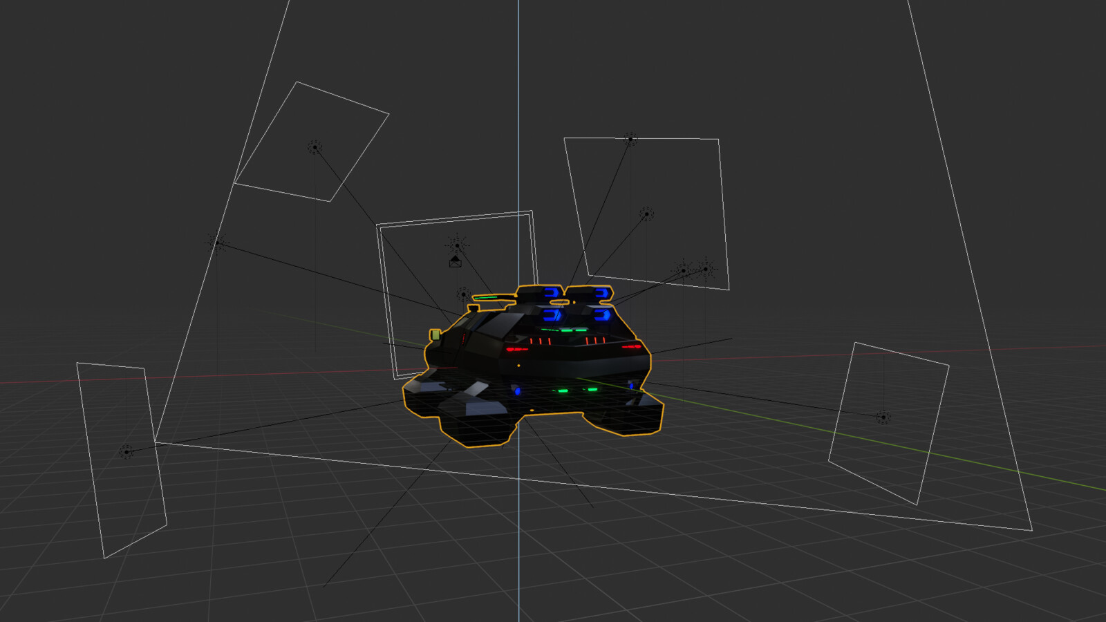 Blender LookDev mode with light panels 