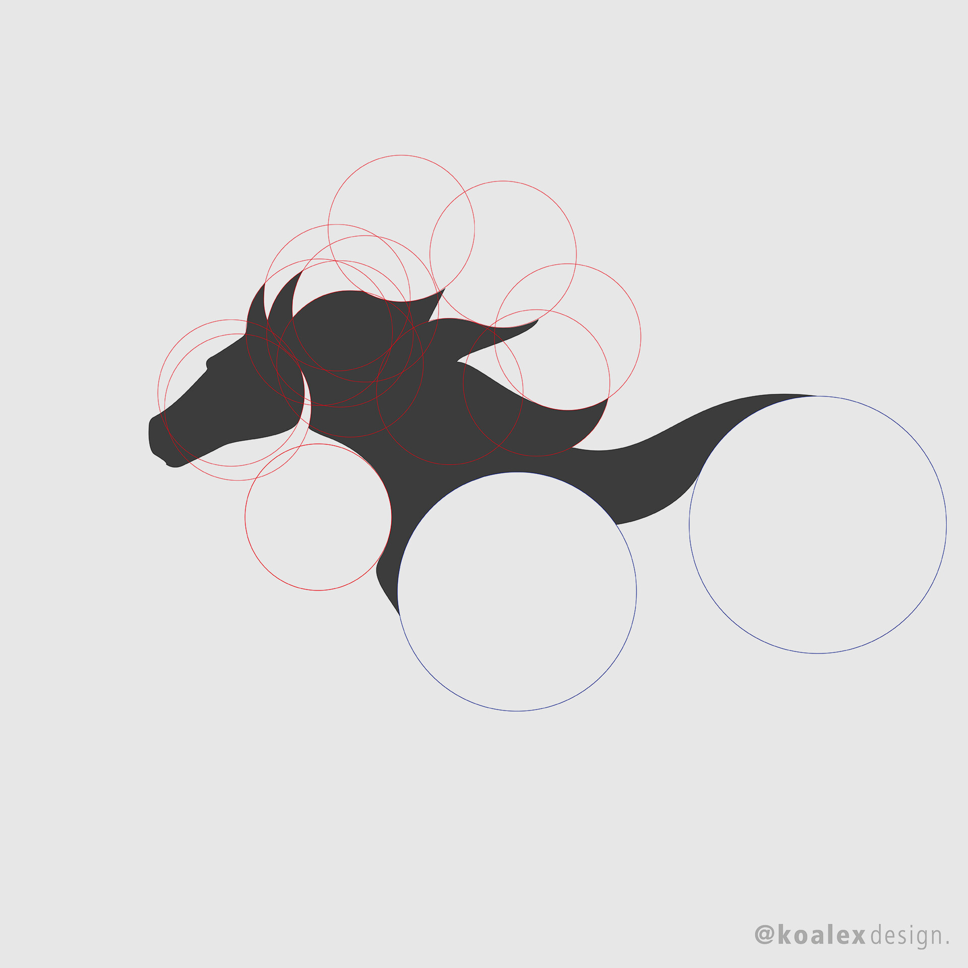 Artstation Horse And Circles Logo Aleksandar Kovacevic