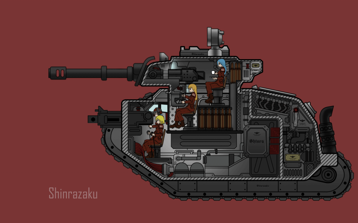 Artstation Leman Russ Tank Shinra Zaku Zaku conversion bits from shapeways. artstation leman russ tank shinra zaku