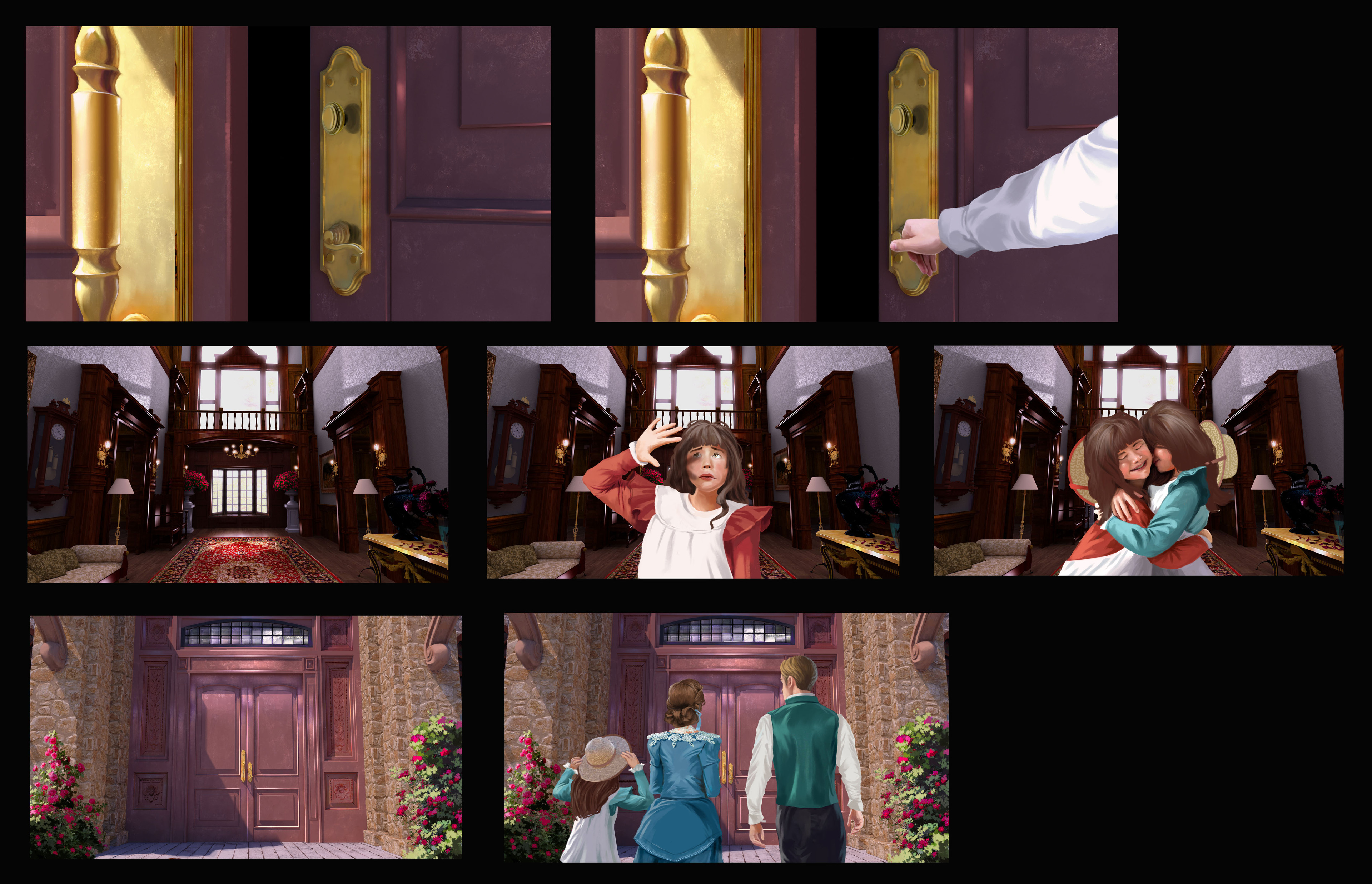 Initial image sequences for in-game animation