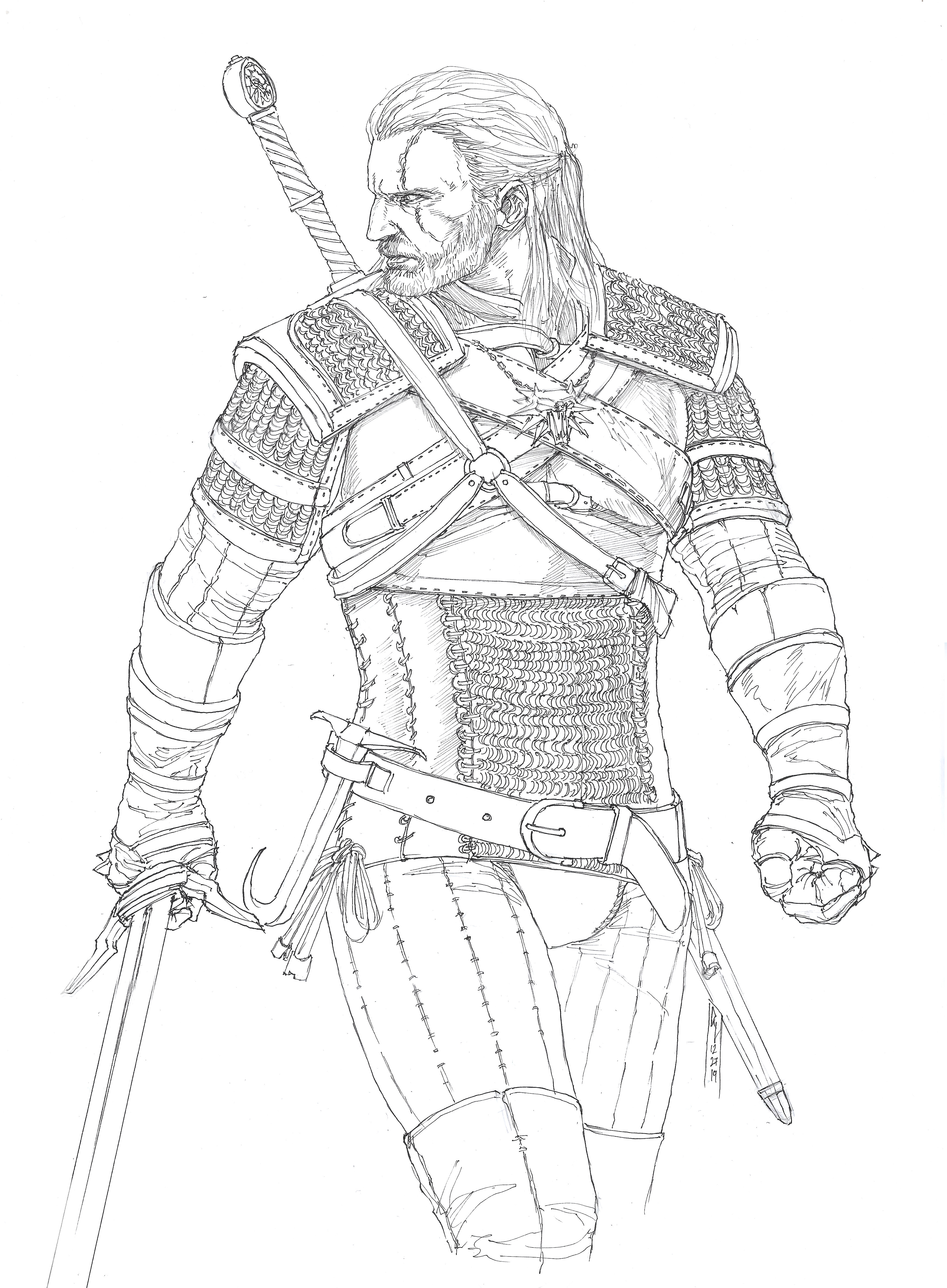 TamiArt — Here's a quickie of Geralt of Rivia. I really...