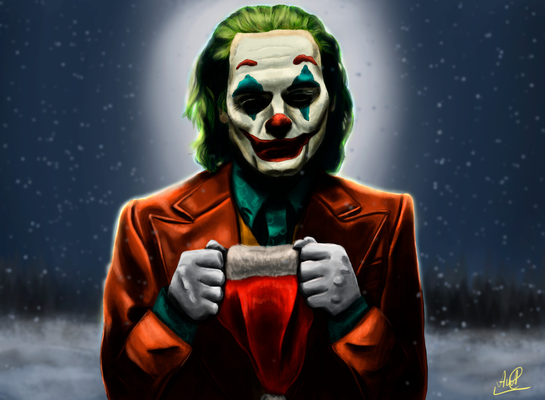 Ariz Abbasov Digital Drawing Christmas Of The Joker