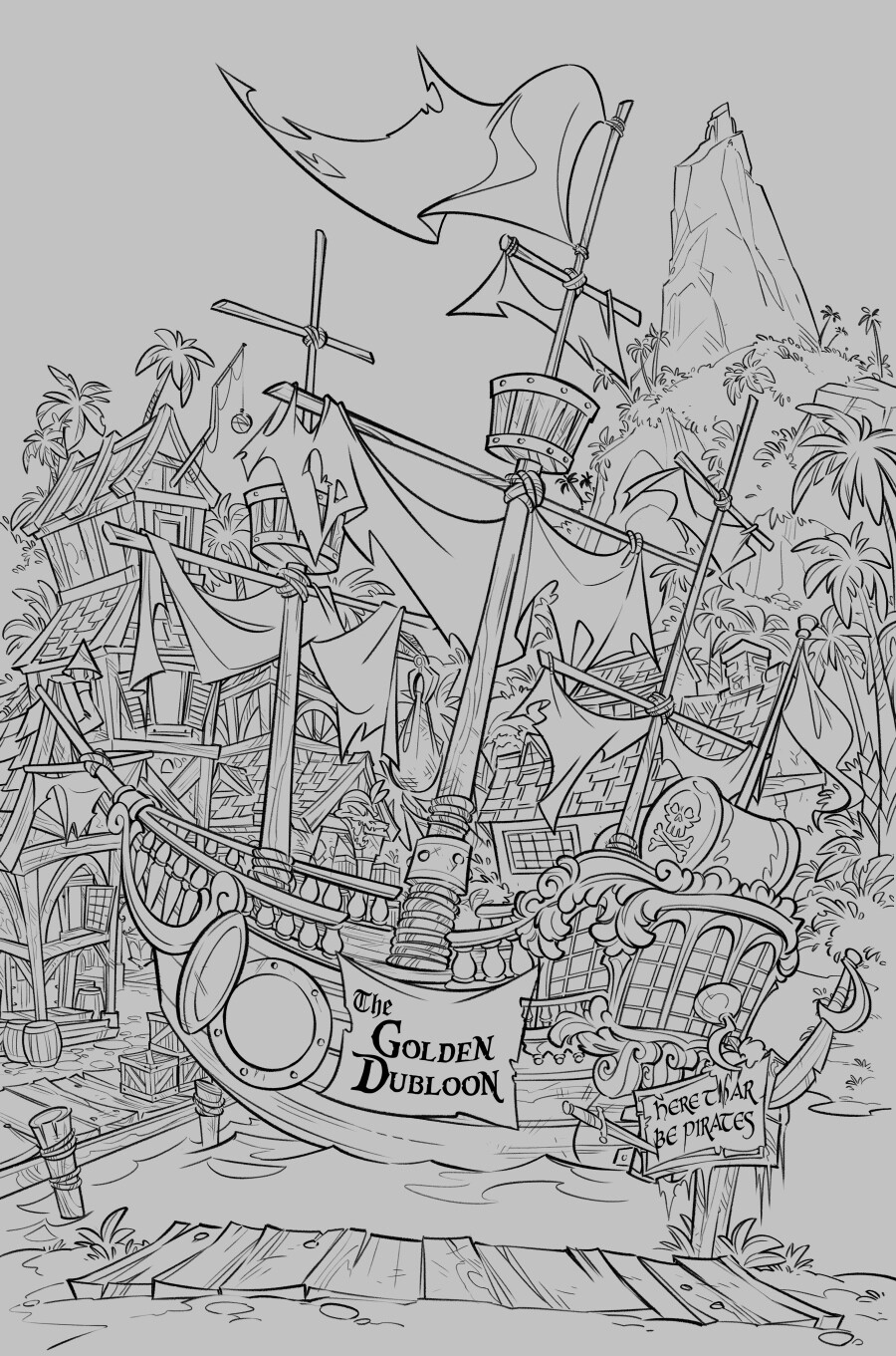 Line art for background