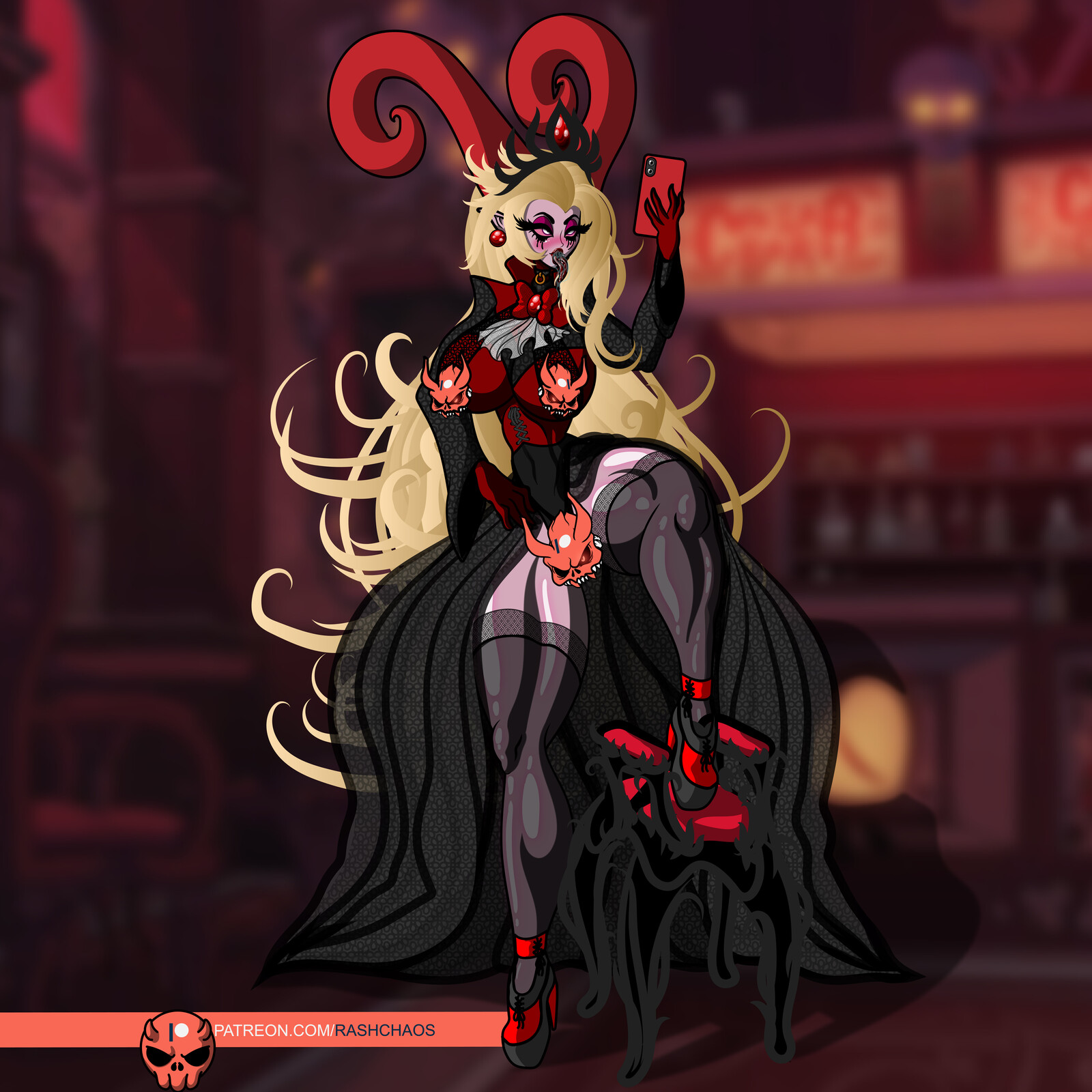 Artstation Lilith Hazbin Hotel Rash Chaos