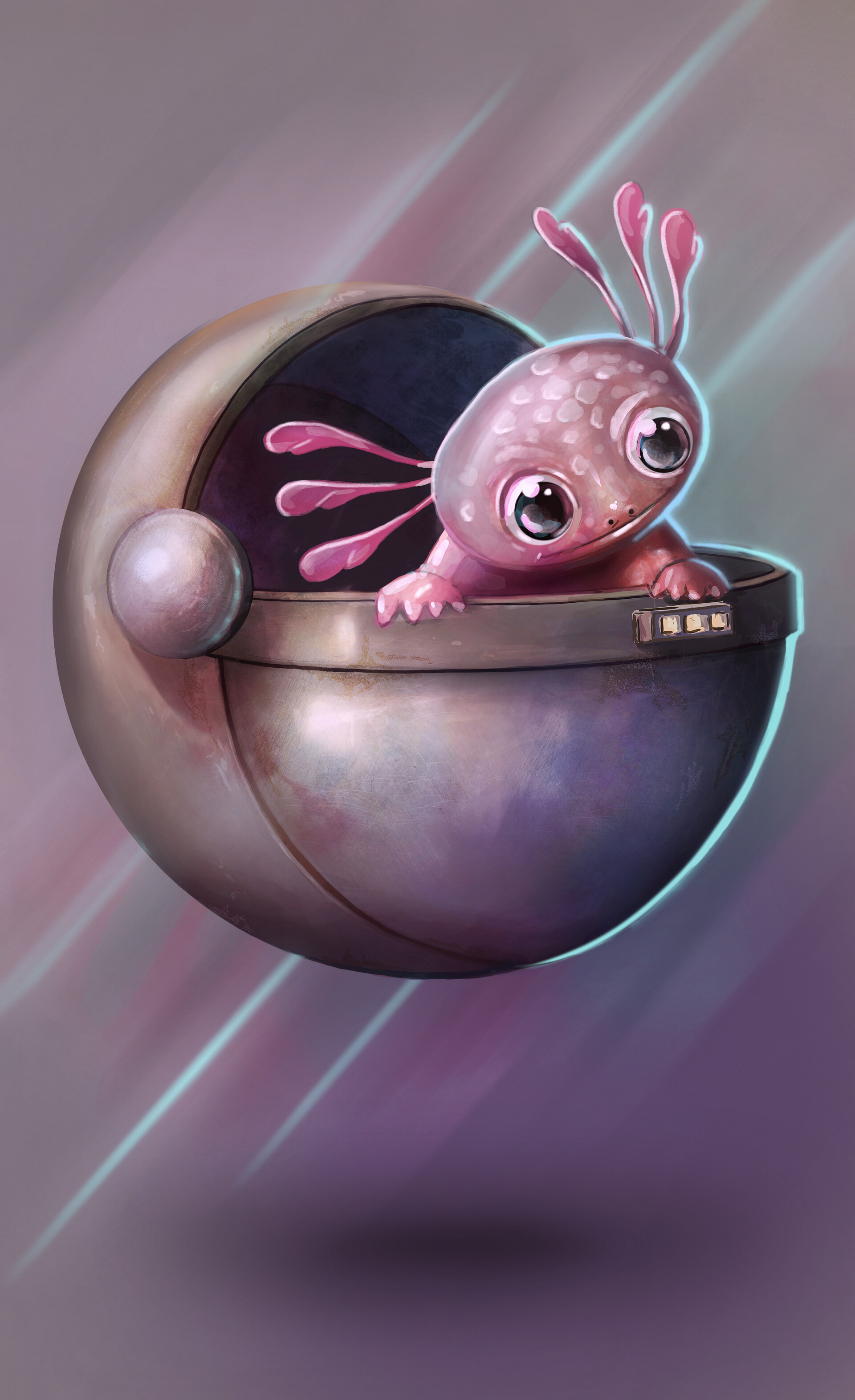 Daniel Spagnol Baby Axolotl Adventurer Concept Art