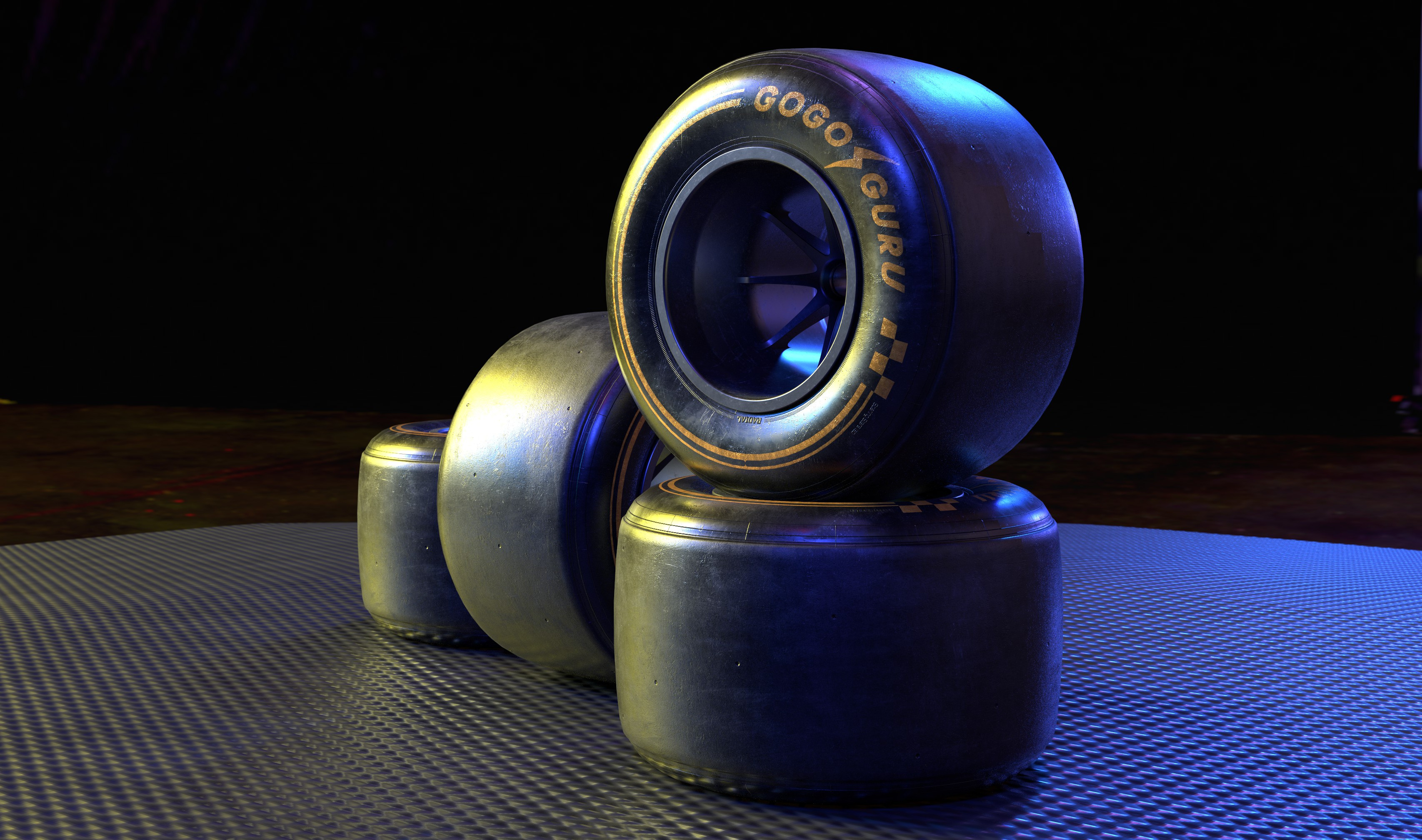 GOGO GURU 2019 F1 rear tiers made by Alan Mattano at SoaringStars lab