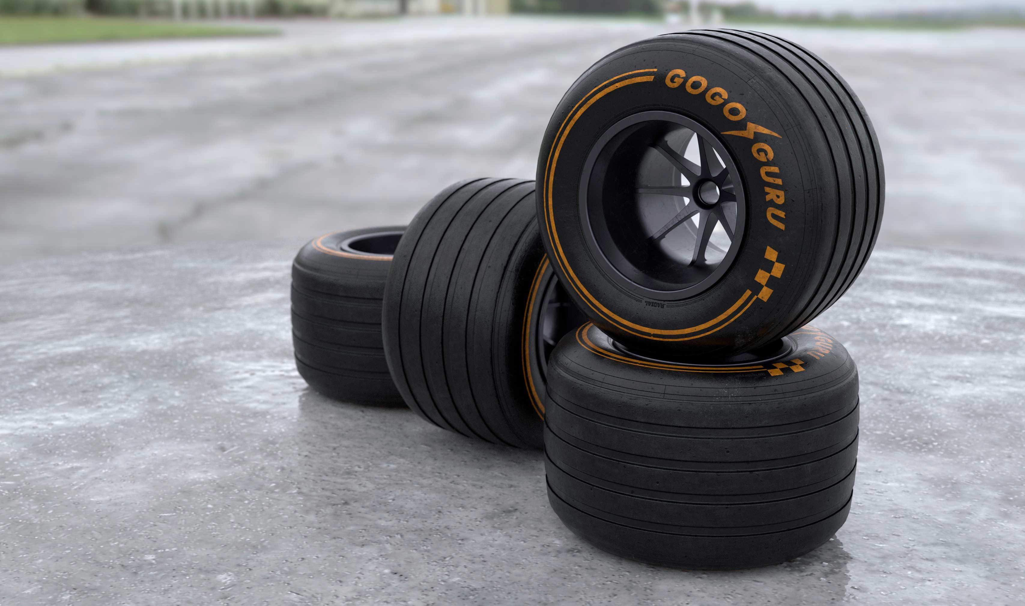 Wets: GOGO GURU 2019 F1 rear tiers made by Alan Mattano at SoaringStars lab