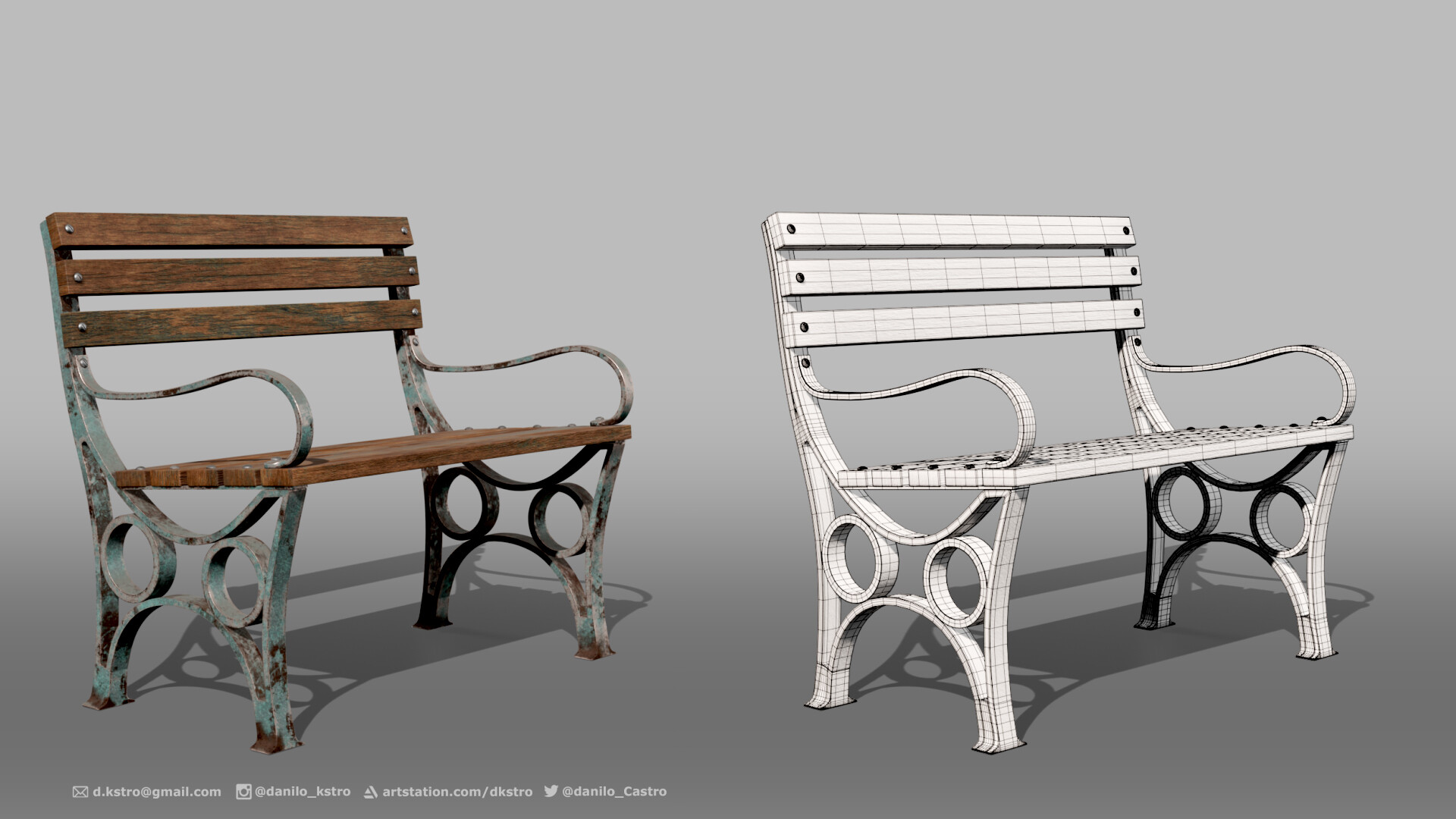 Artstation Park Bench Danilo Castro