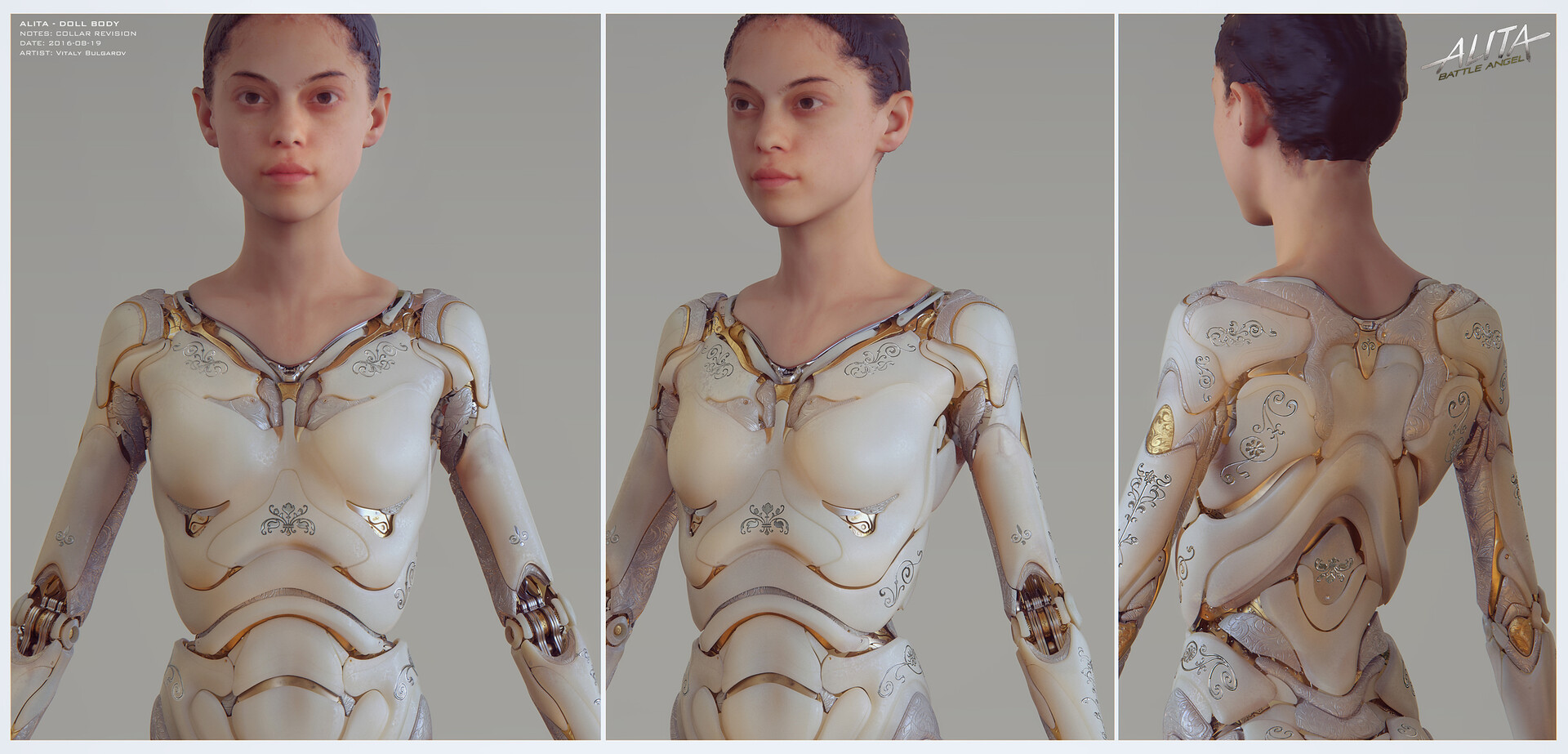 Artstation Alita Battle Angel Doll Body Design Vitaly Bulgarov