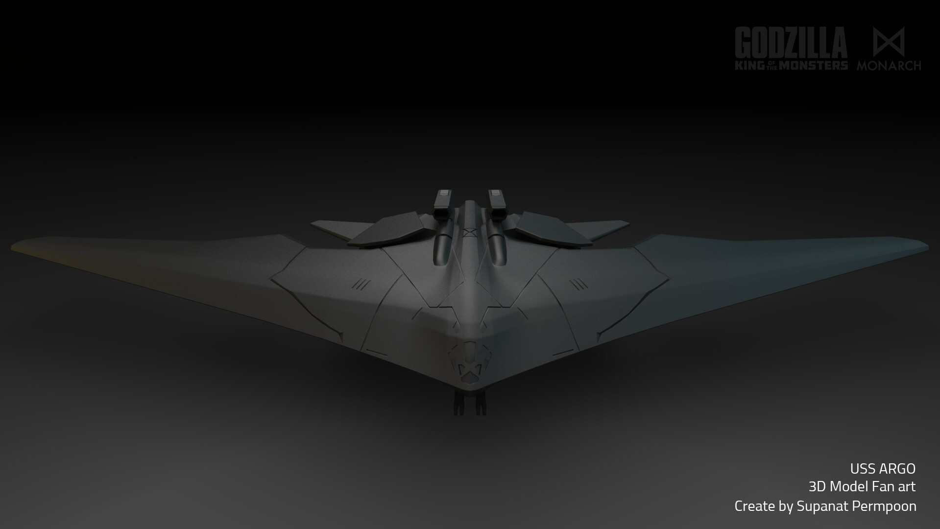 Artstation Argo Jet Fan Art 3d Model Supanat Permpoon