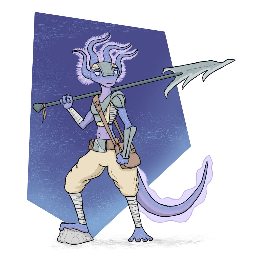 Artstation Character Design Challenge Dec 2019 Axolotl Adventurer