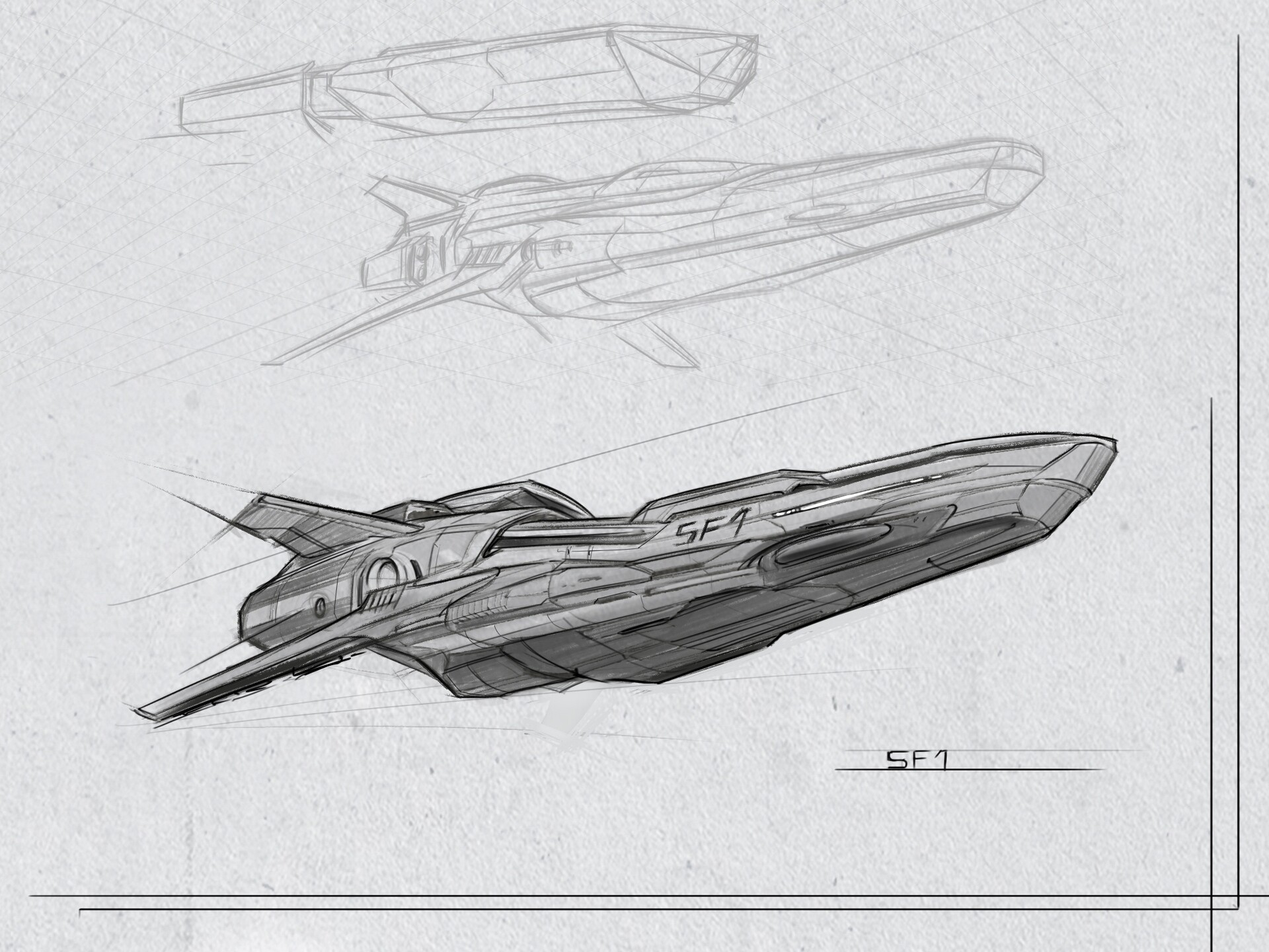 Eva Kosmos - SF-1 spaceship for STARFORCE (Kim Lakefield)
