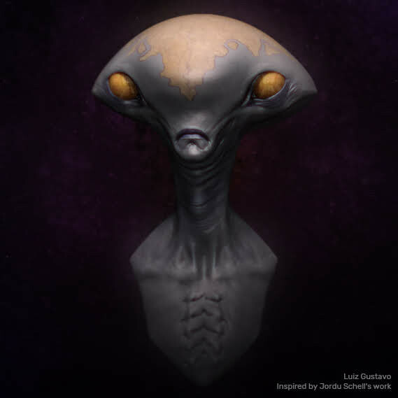 Artstation Alien Bust Fan Art Luiz Gustavo