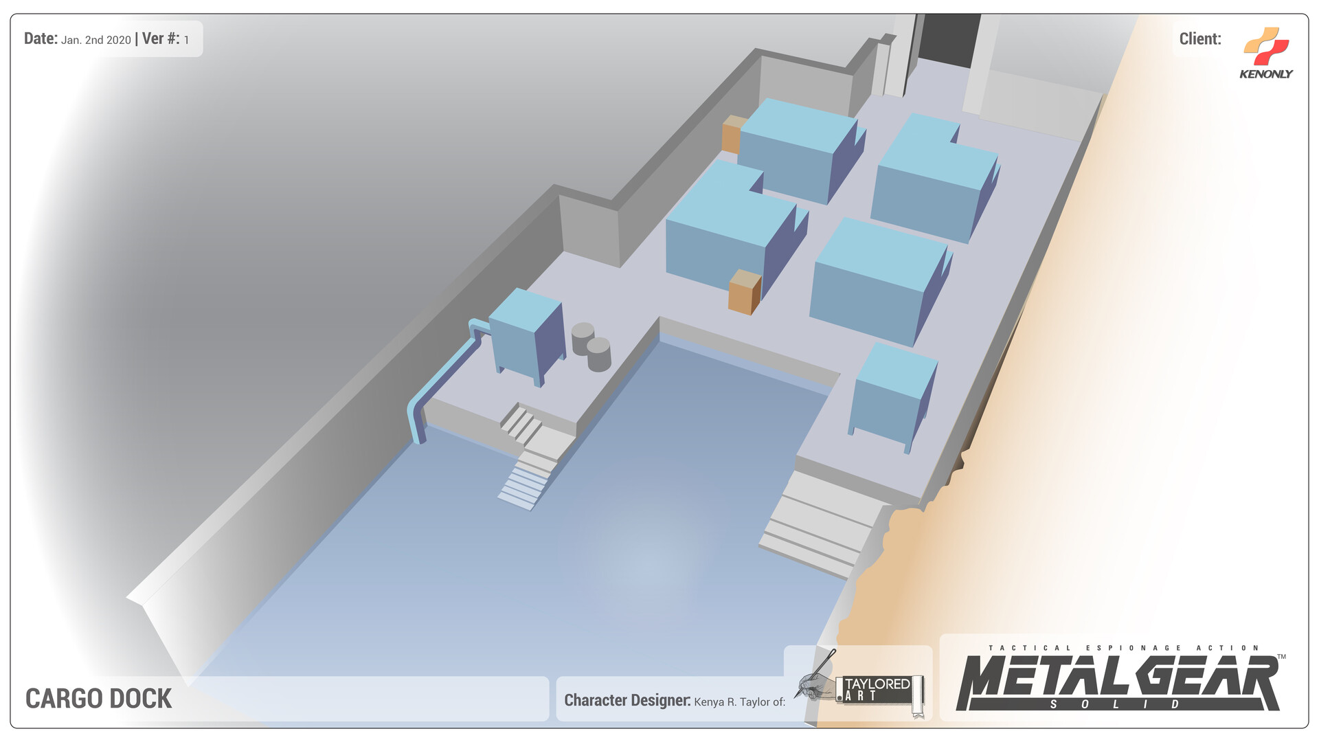 ArtStation - Metal Gear Solid- Docks Level - 3D Fan Art