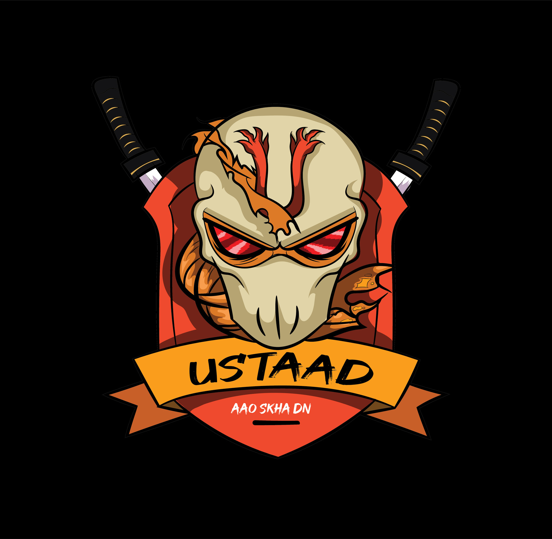 Ustaad 007 Logo For Gaming Youtube Channel