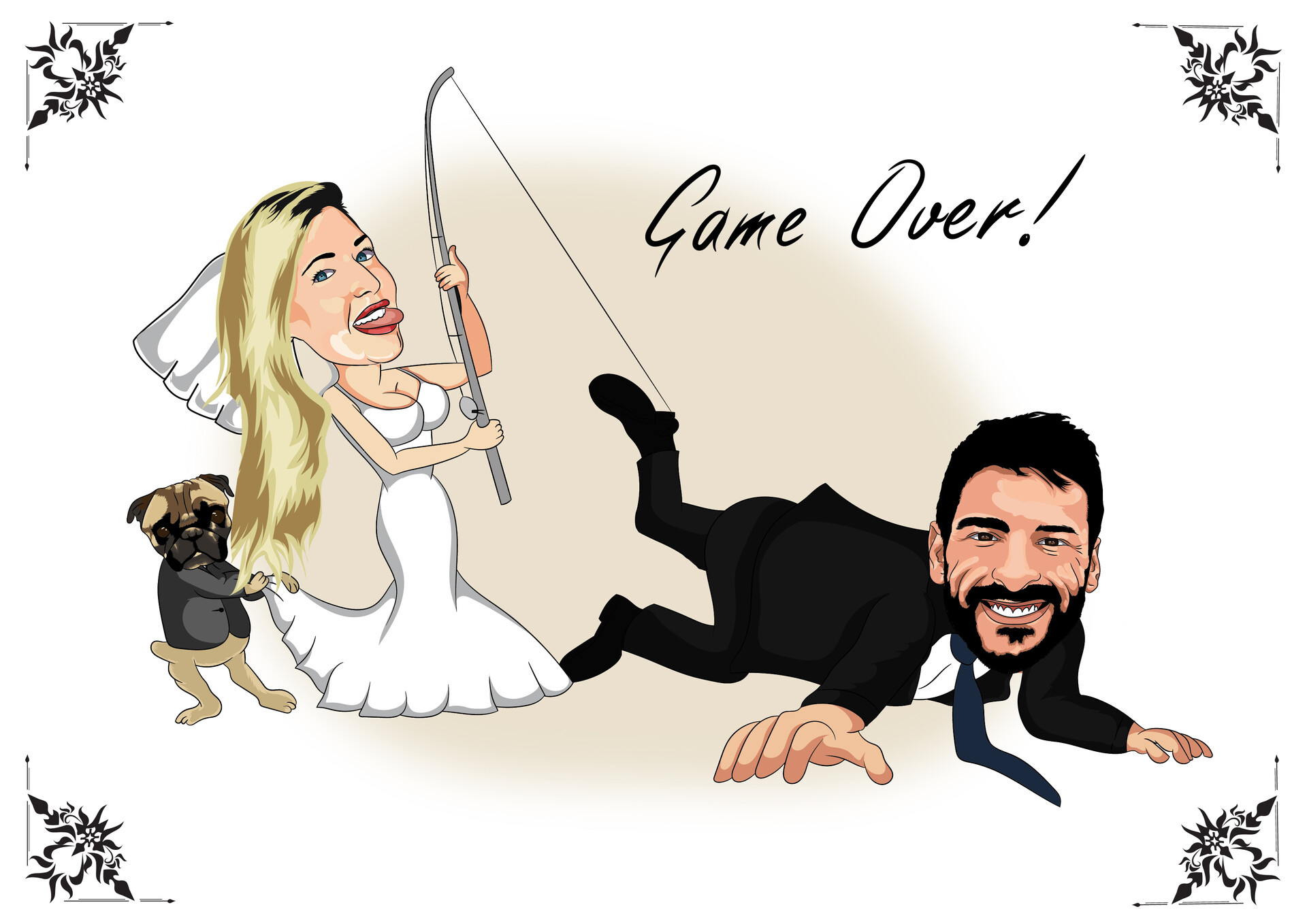 ArtStation - Funny marriage ceremony card for client ArtStation - Funny marriage ceremony card for client