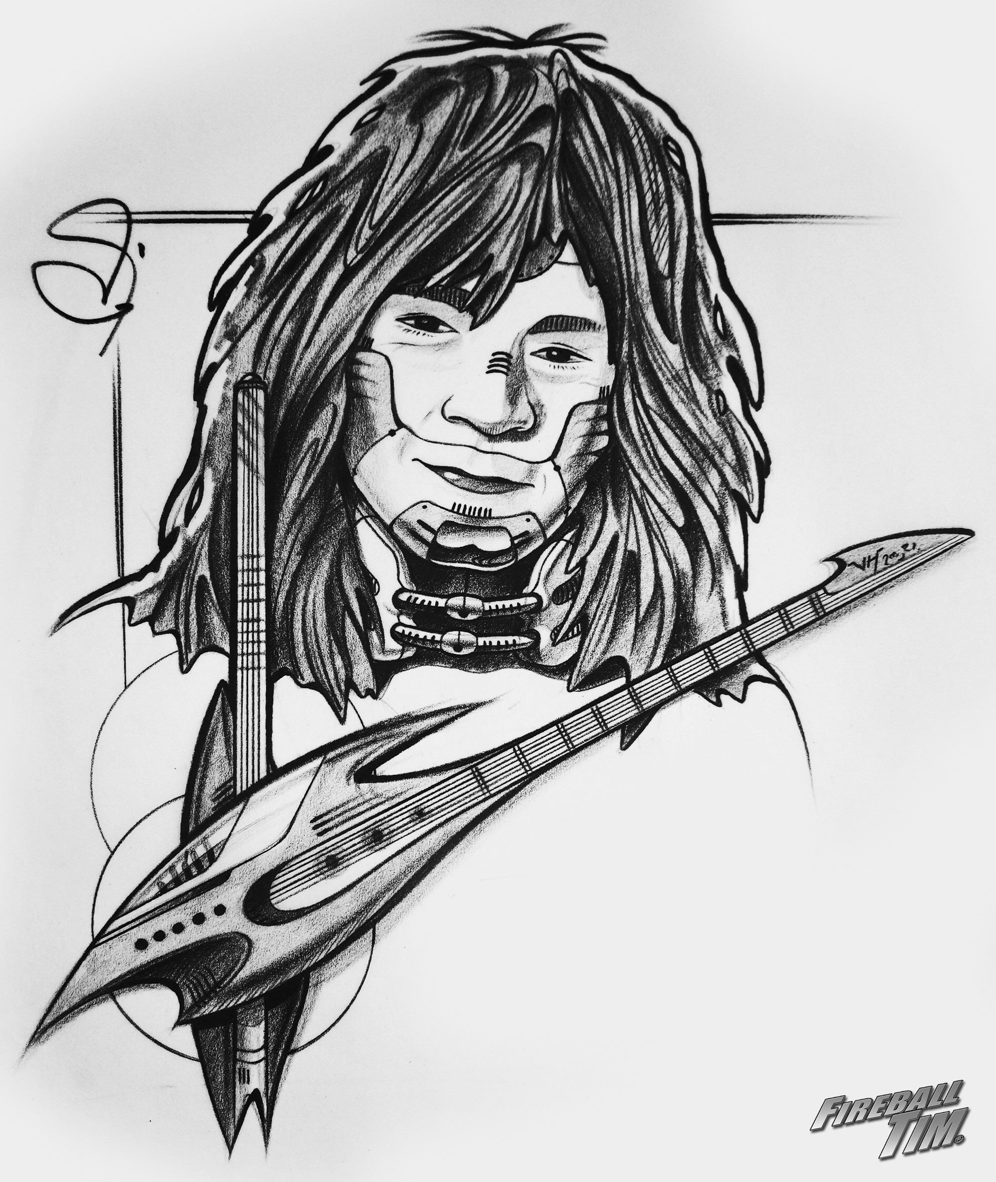 EDDIE VAN HALEN- Get my Coloring Books on Amazon - https://tinyurl.com/fireballcolor