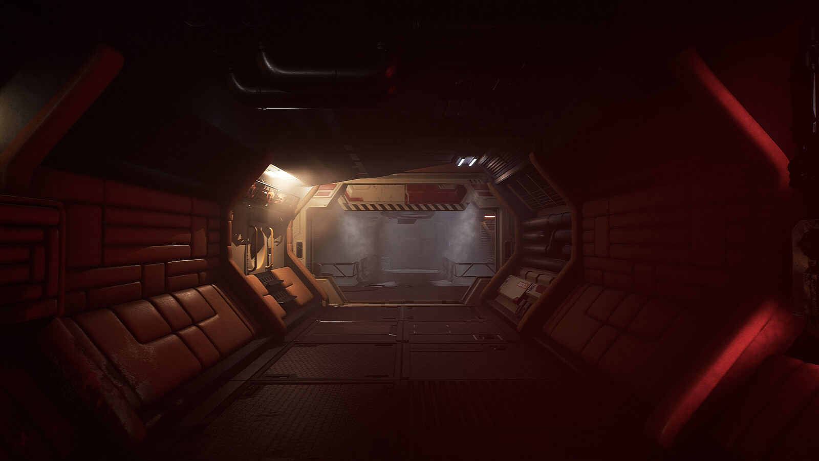 Here you can see that the Hangar section is behind the door.