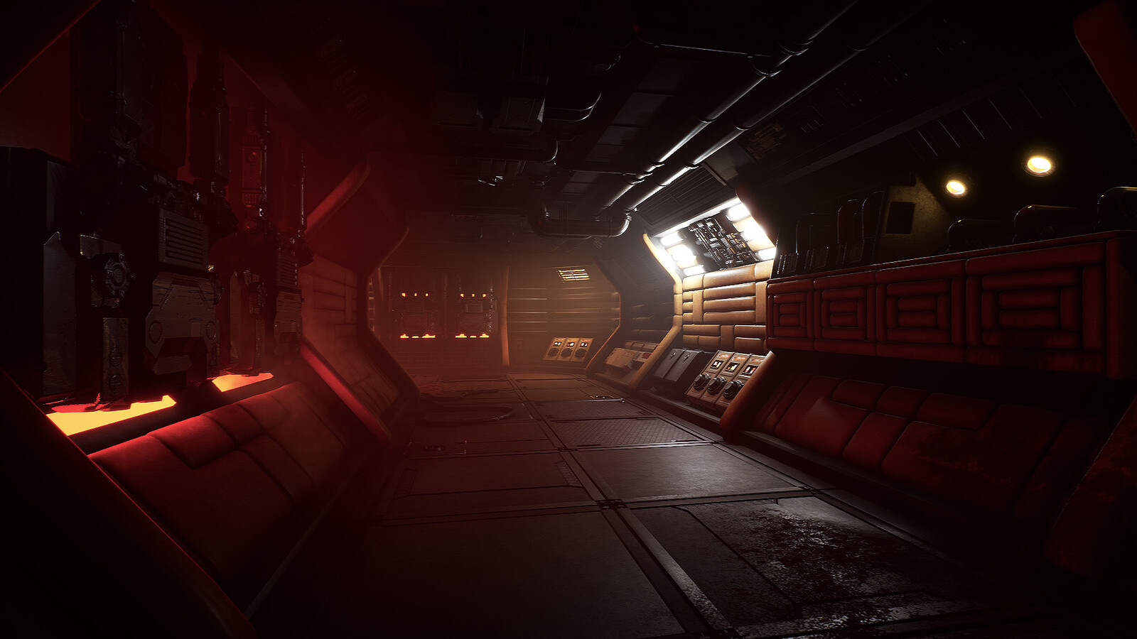 Looking back.
"is something following us?!" :)