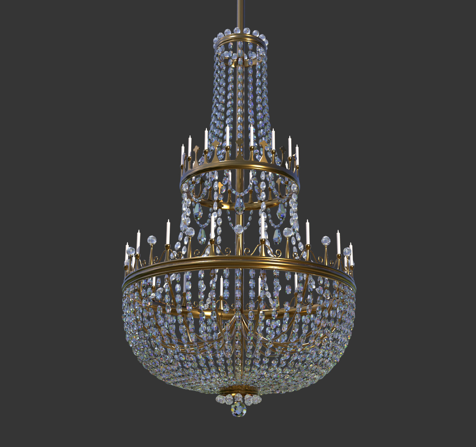 Chandelier Isolated. Made primarily using MASH networks in Maya.