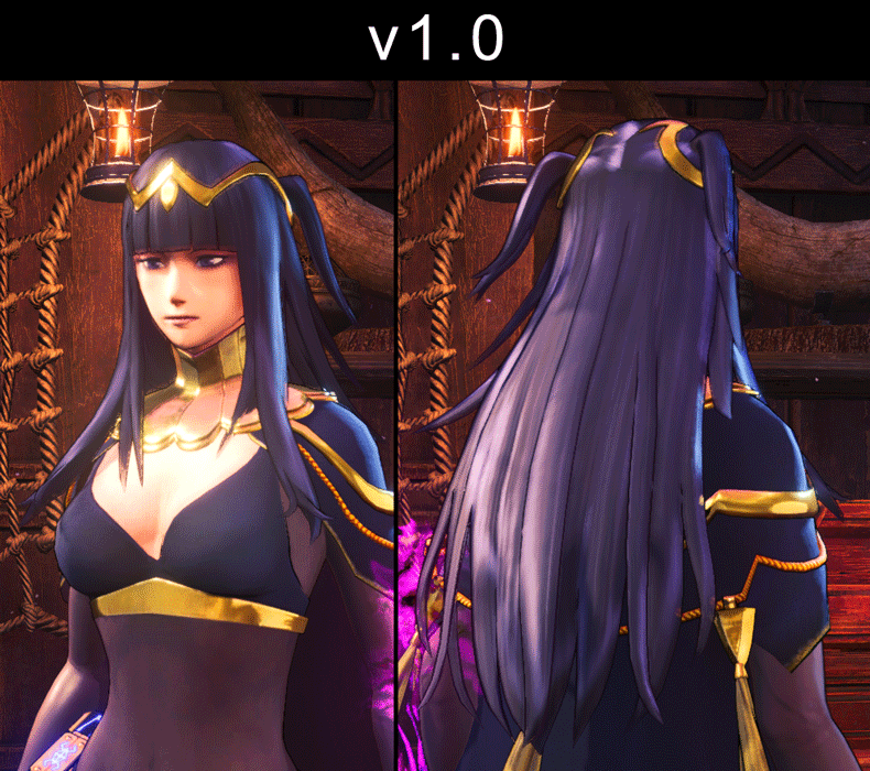 Showing off the effect of object-space vertex color on the model that the material uses to properly shade the hair.