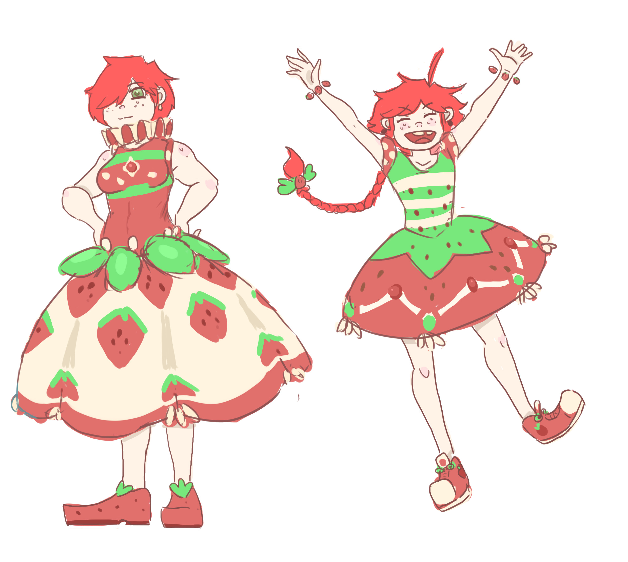 Strawberry dresses based on pinkythepink's dress