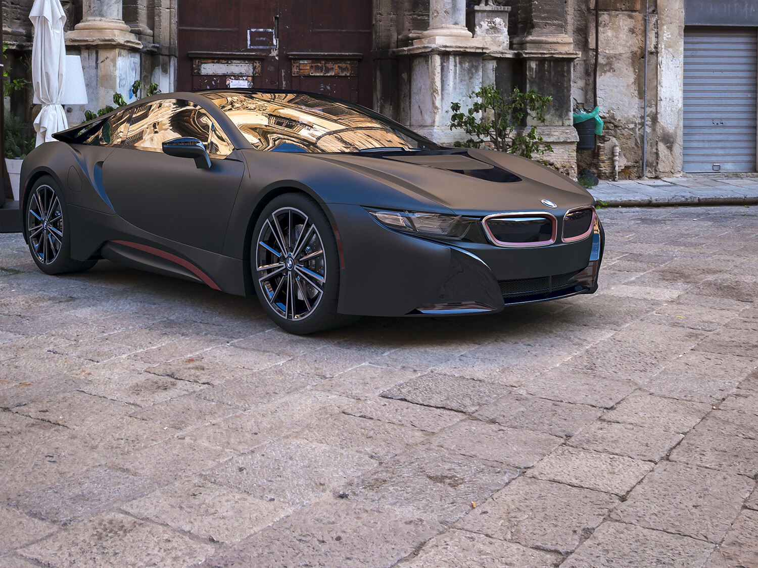 anton evseev bmw i8 v ray render