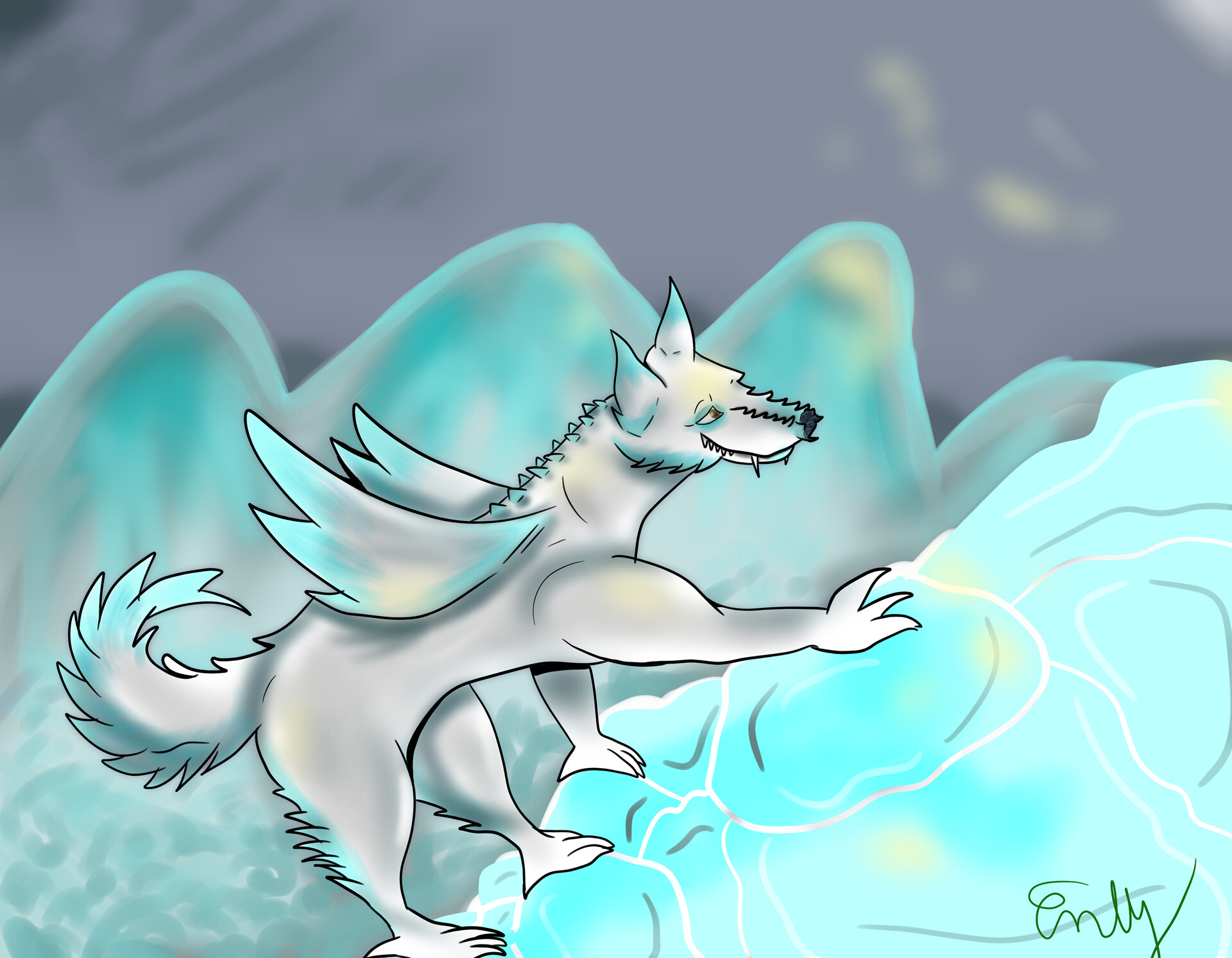 Ice Wolf - picture by Snow_Wolf - DrawingNow