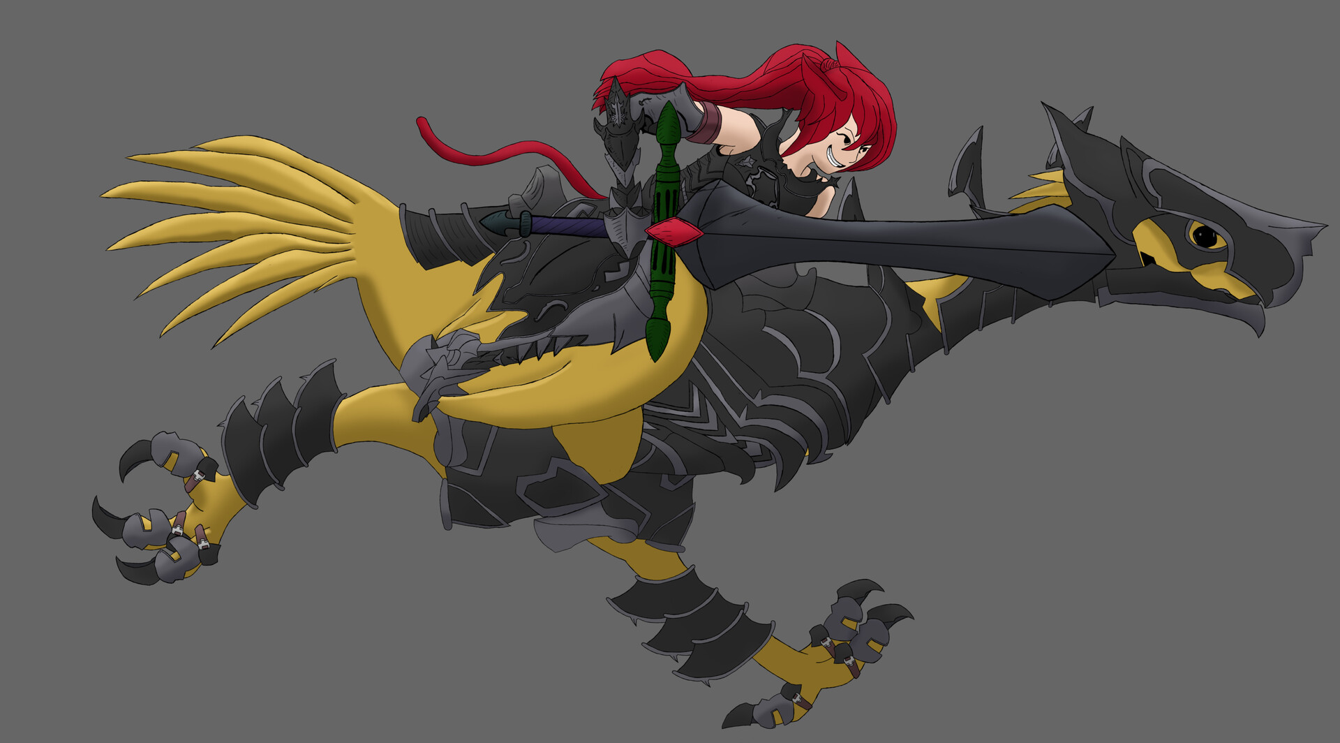 ArtStation - character concept art:final fantasy dark knight+chocobo knight