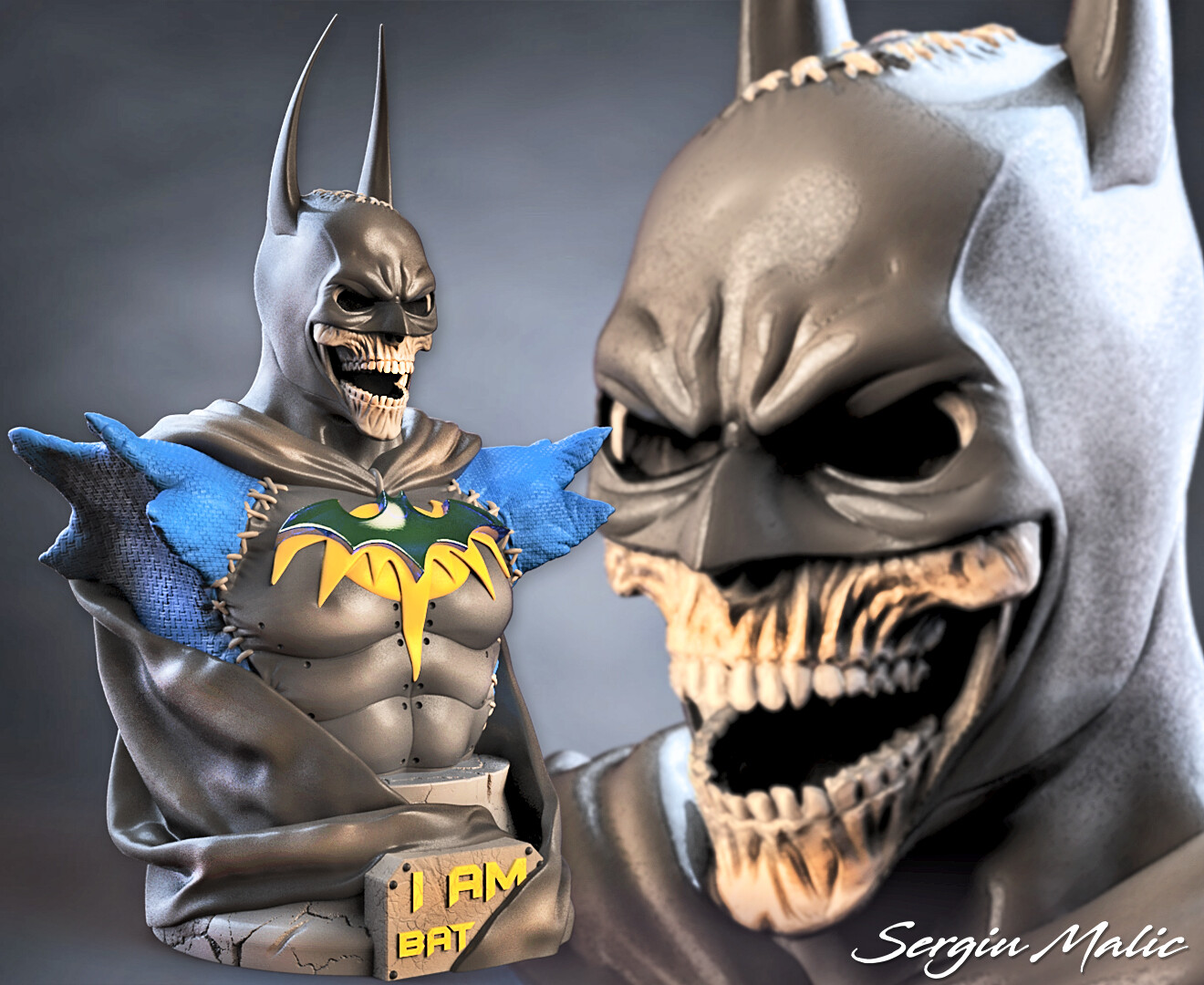 ArtStation BATMAN Skull ( bust )