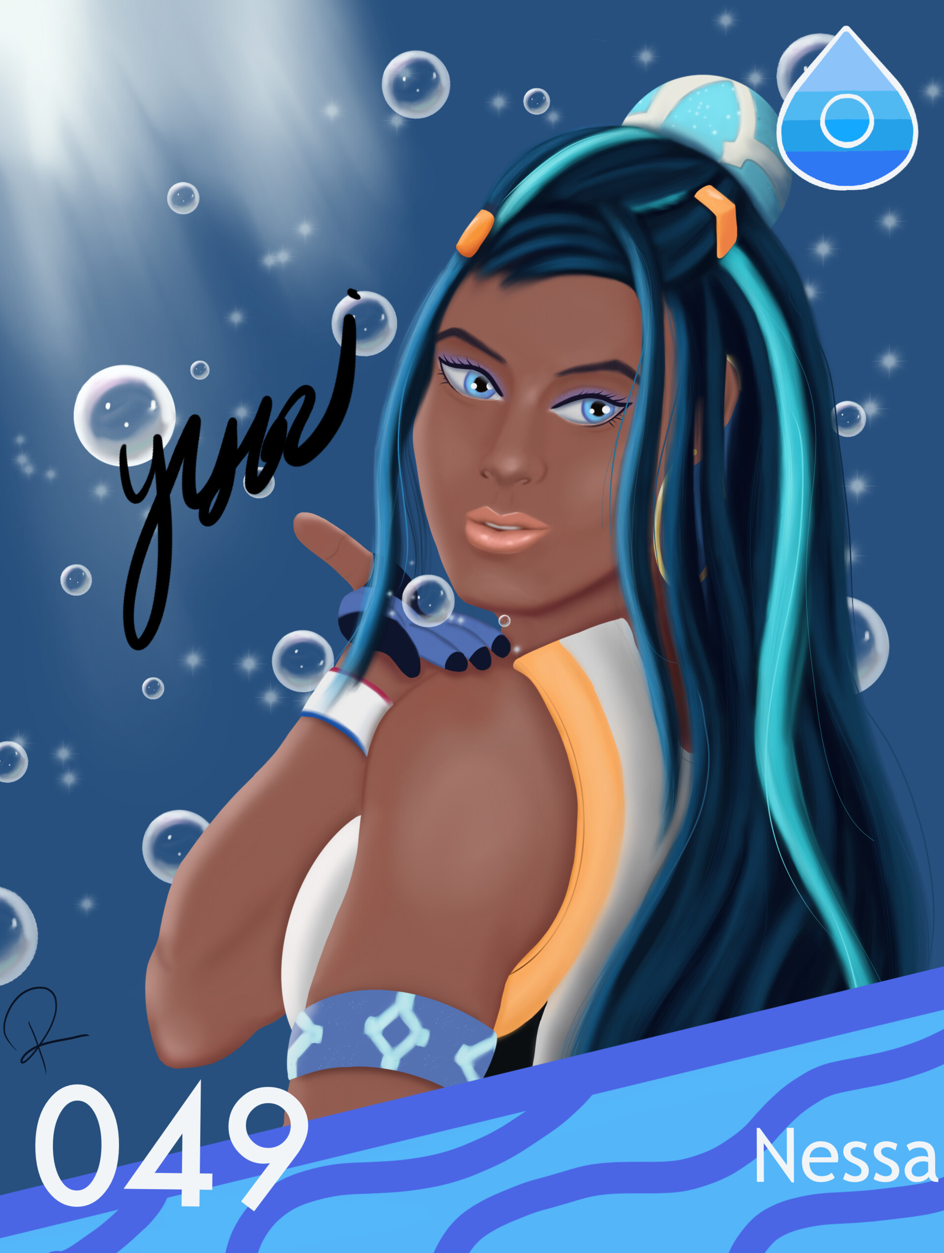 Artstation Nessa Fan Art Adrian Hall