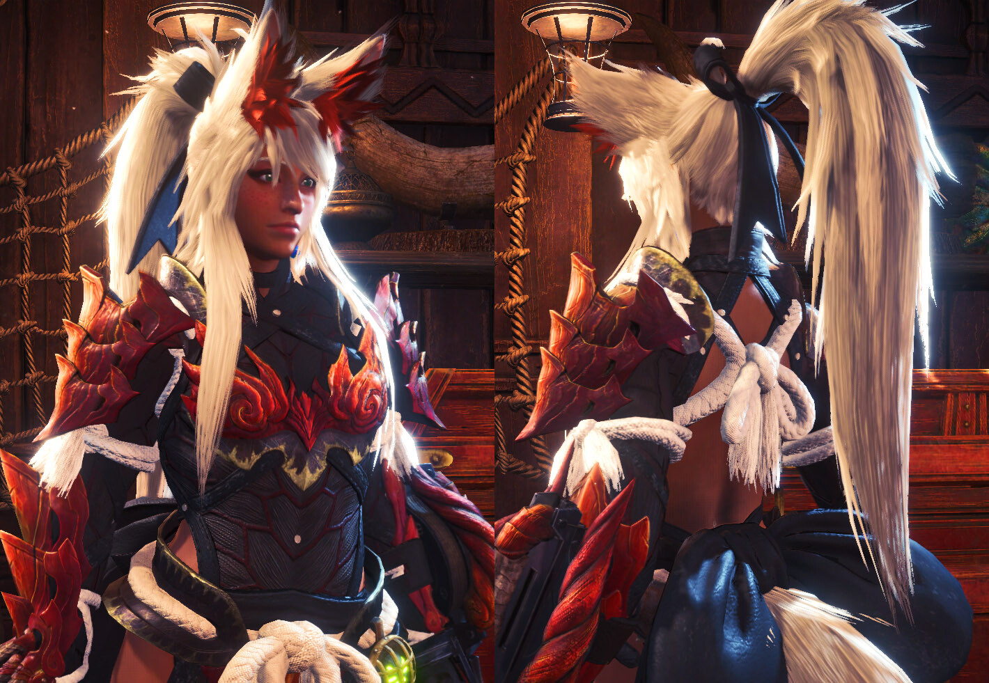 The person who uses this hair also uses an altered version of the fox ear mod, so here it is together