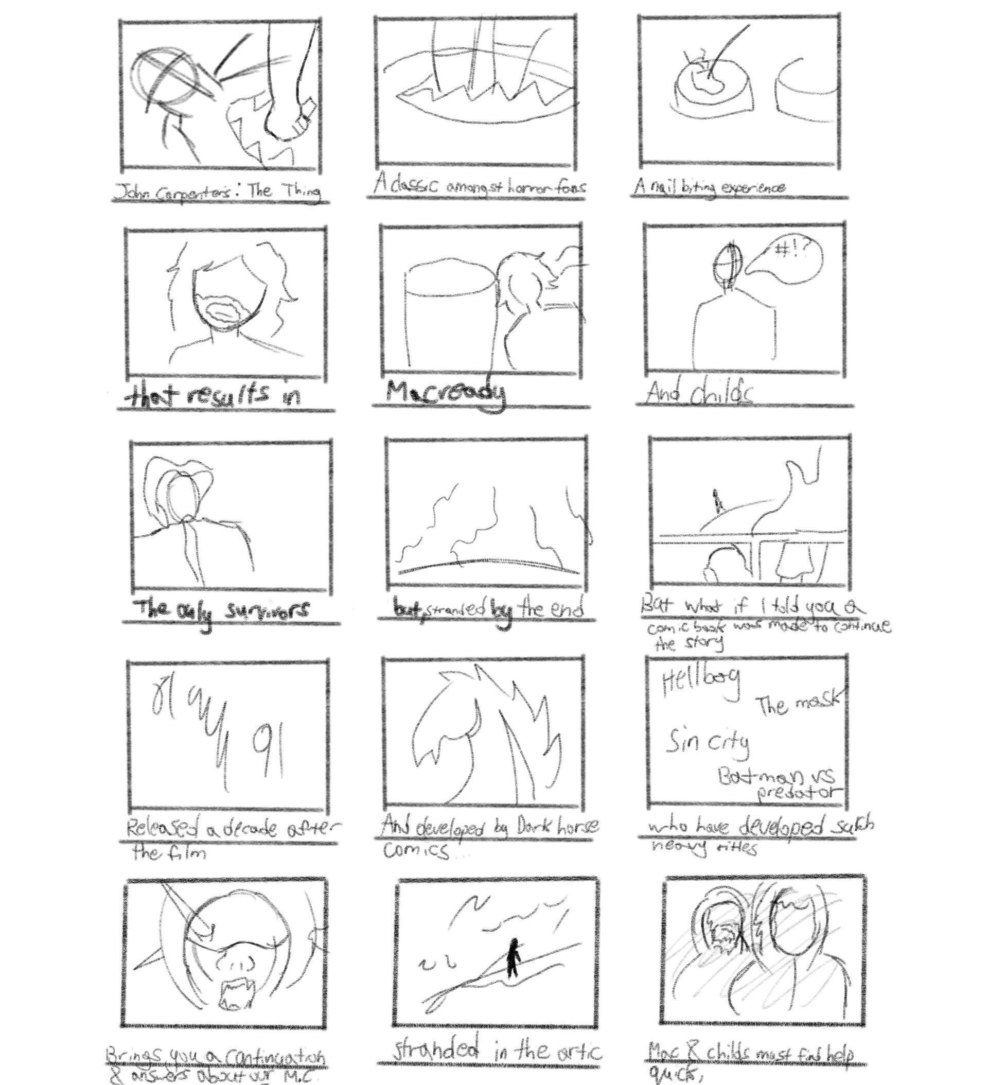 ArtStation - quick sketch storyboards