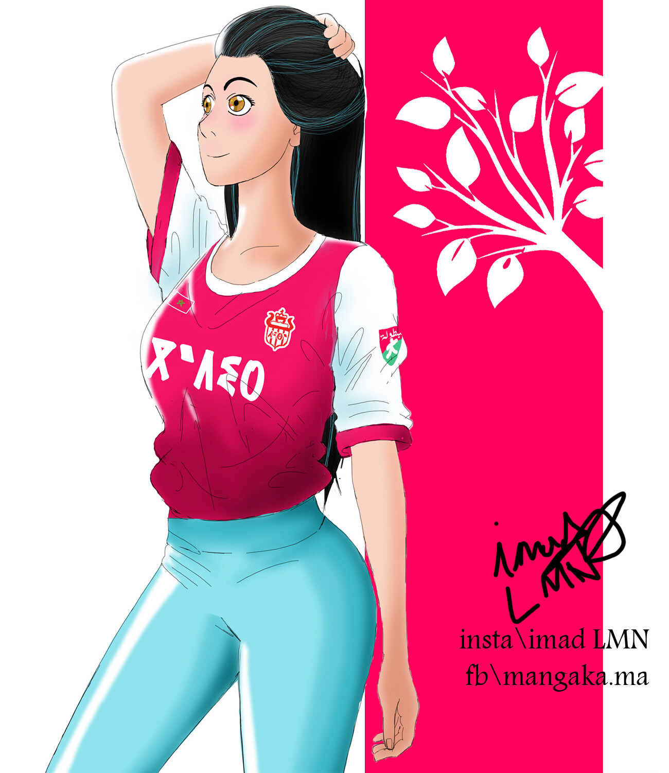 Artstation Moroccan Football Teams Fans Girls Manga Style By