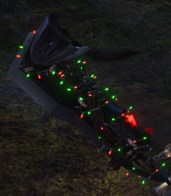 Gif of the lights on the Wyvern Ignition Greatsword in-game.
