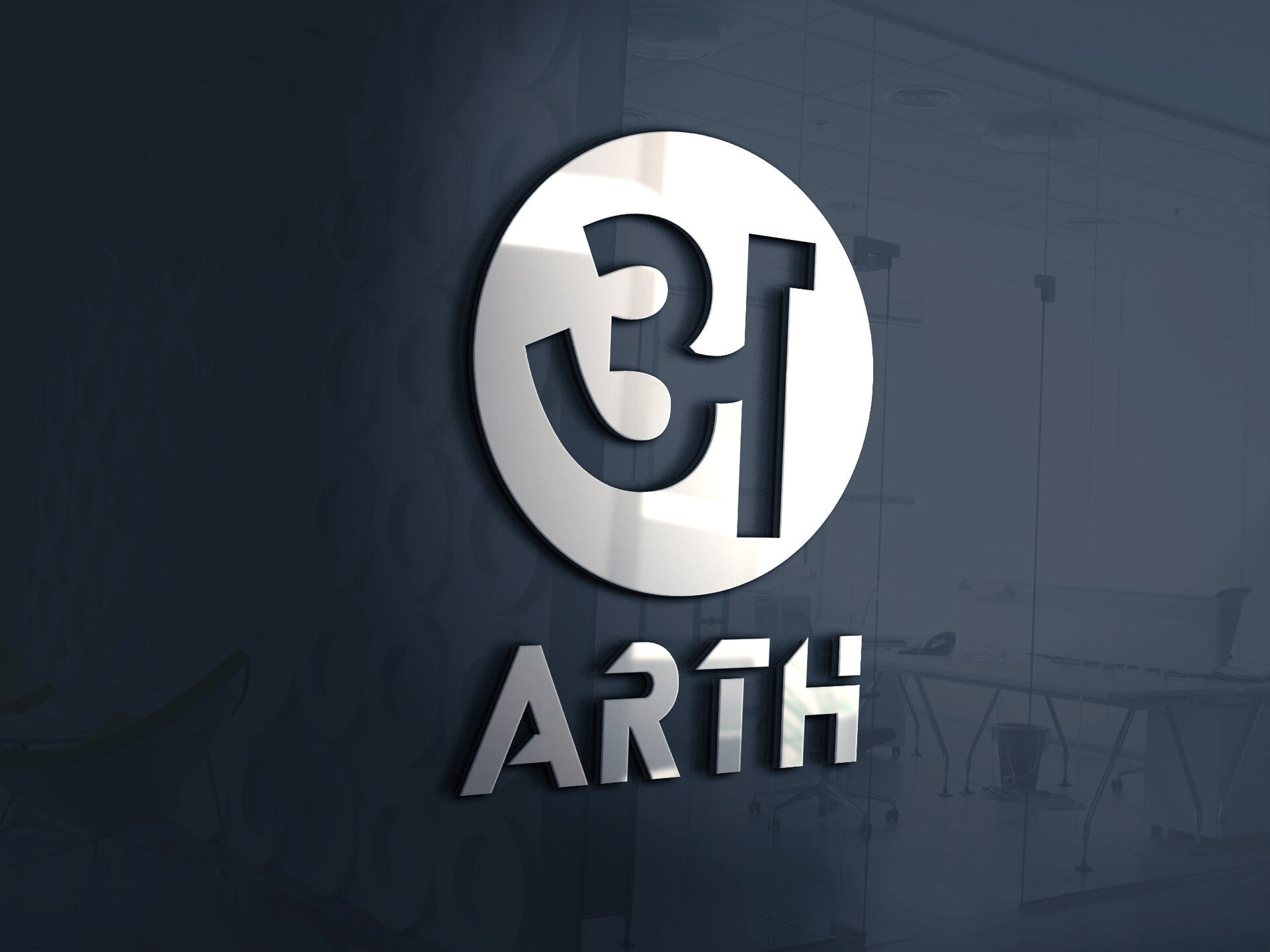 Artstation Art Exhibition Arth Meaning Logo Mockup Simrat Singh