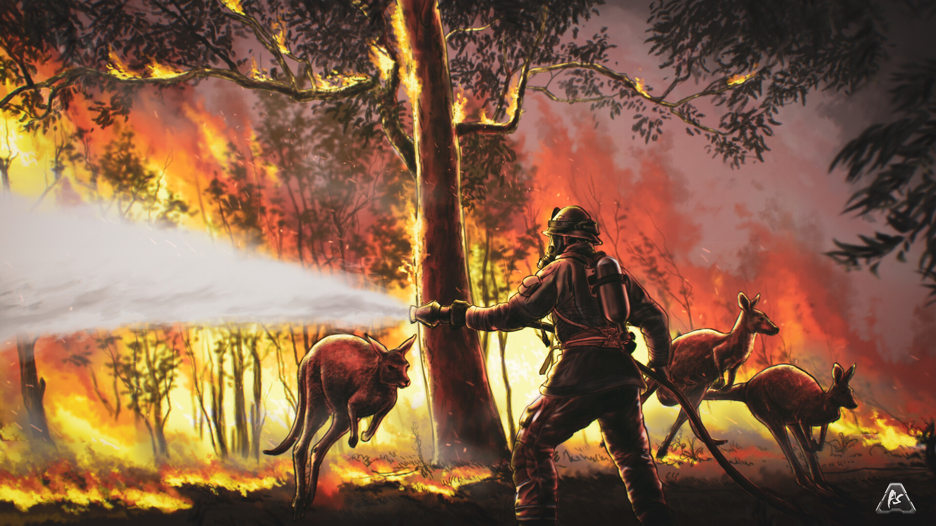 Artstation Bushfire Australia Akashdeep Sen