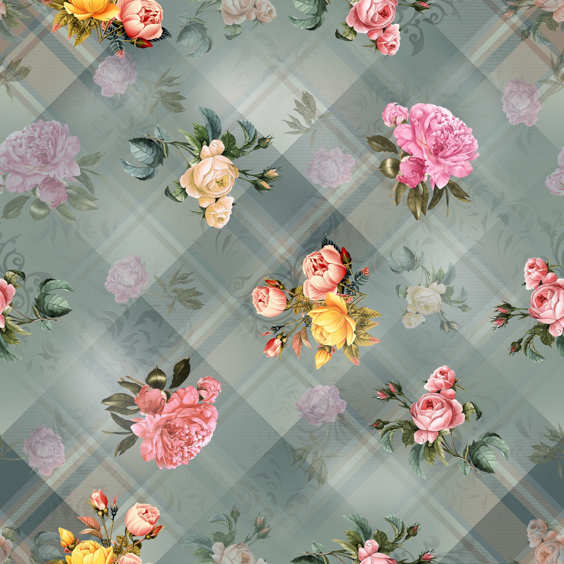 ArtStation - Seamless pattern. Symbolic carnations scattered on the ...