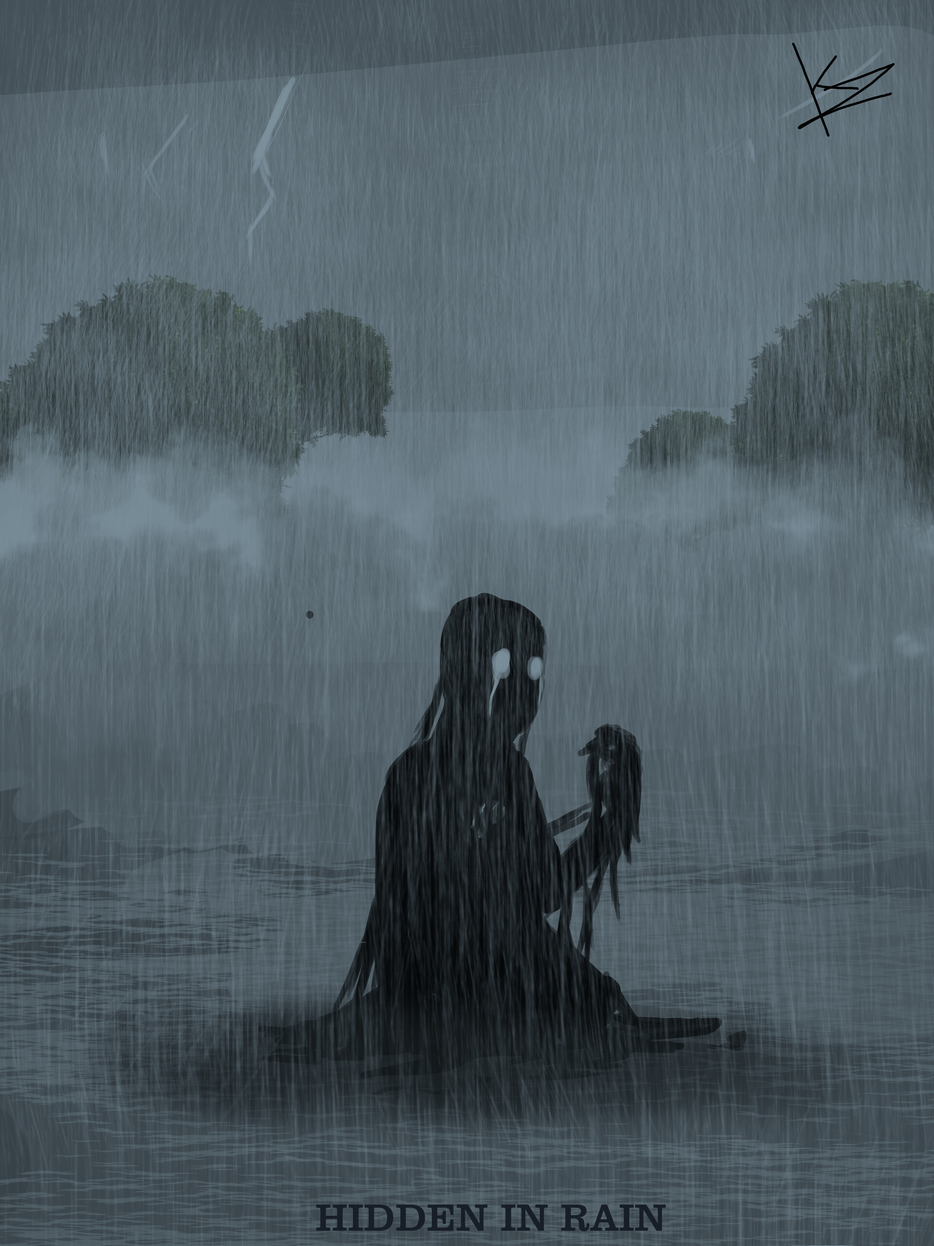 Alone in the rain