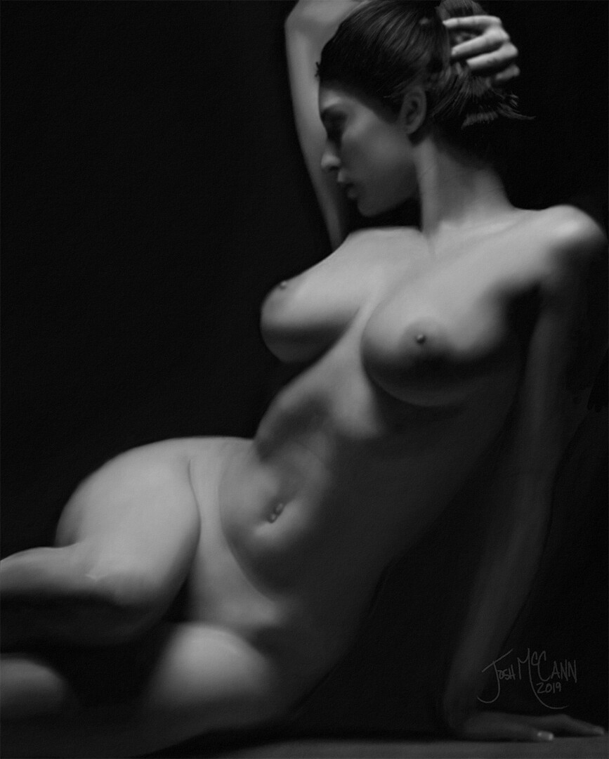 Out Of Darkness - Digital Figure Drawing With Progress Video
