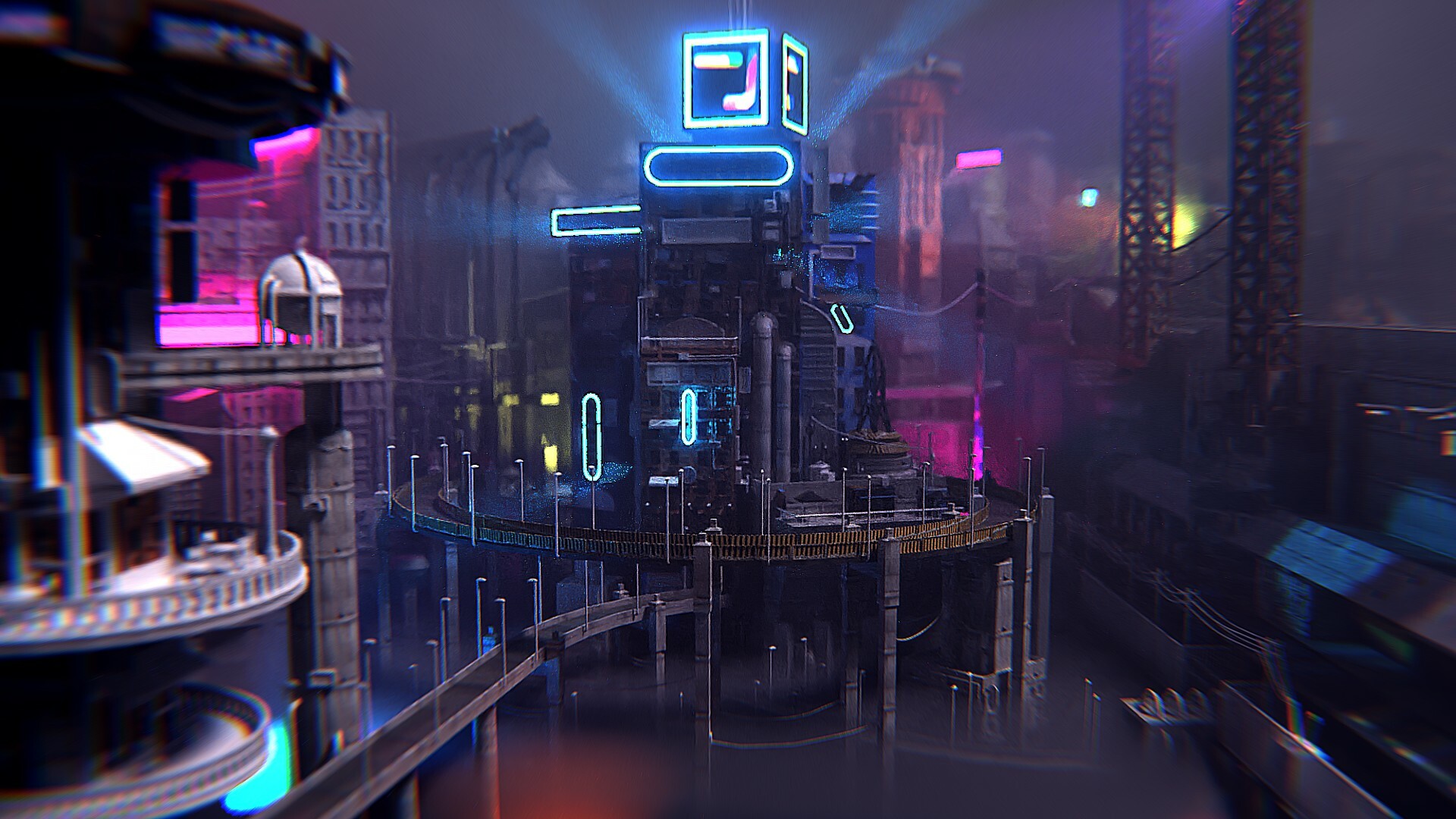 ArtStation - Cyberpunk City Blender