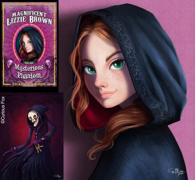 "The Magnificent Lizzie Brown and the Mysterious Phantom”
Author: Vicki Lockwood
Cover Illustrator: Eva Morales
Publisher: CuriousFox Books (2015)
ISBN 978 1 78202 252 7