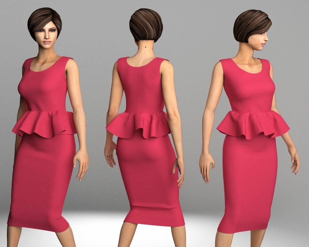 designer peplum dresses