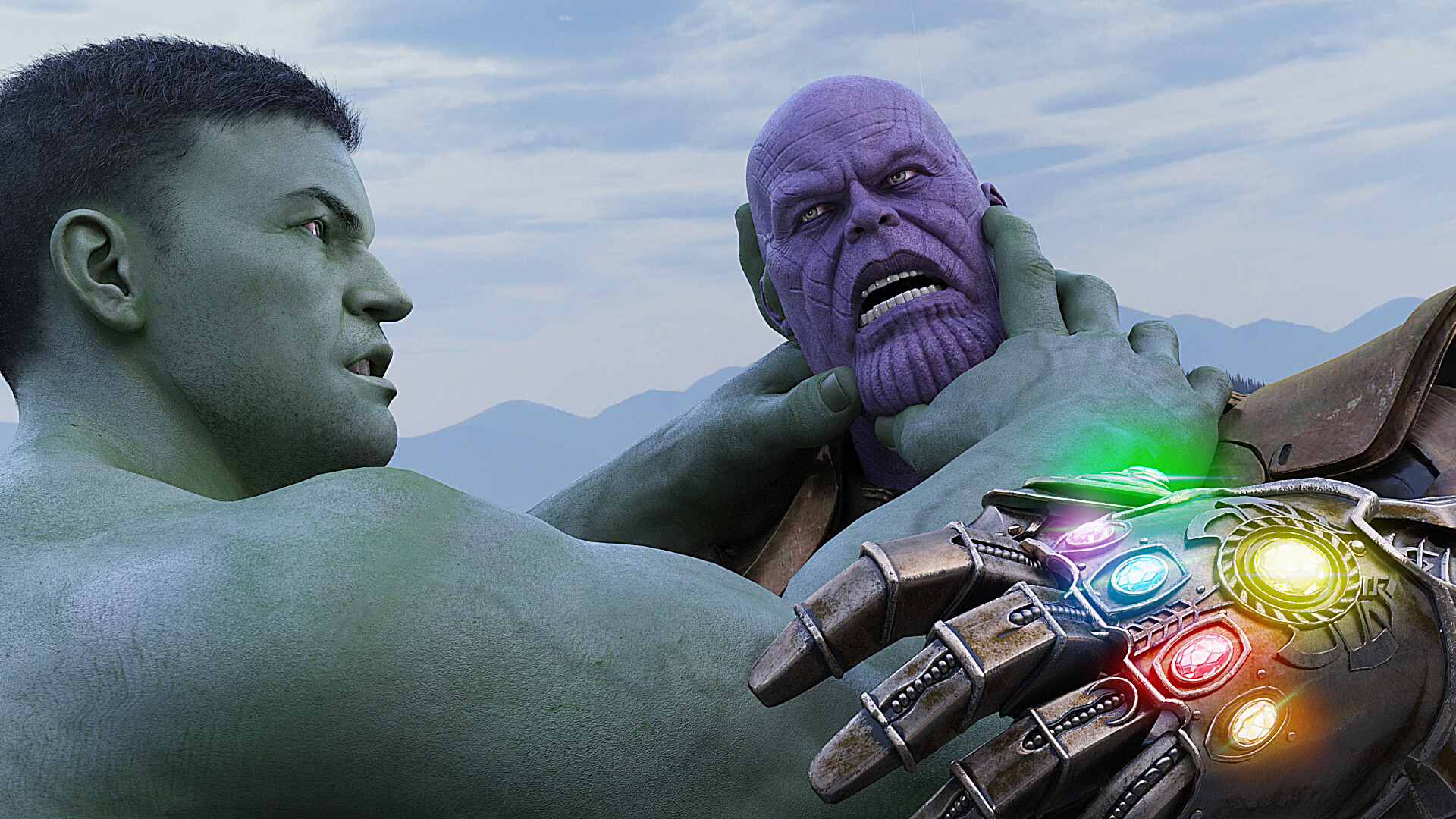 thanos vs hulk infinity