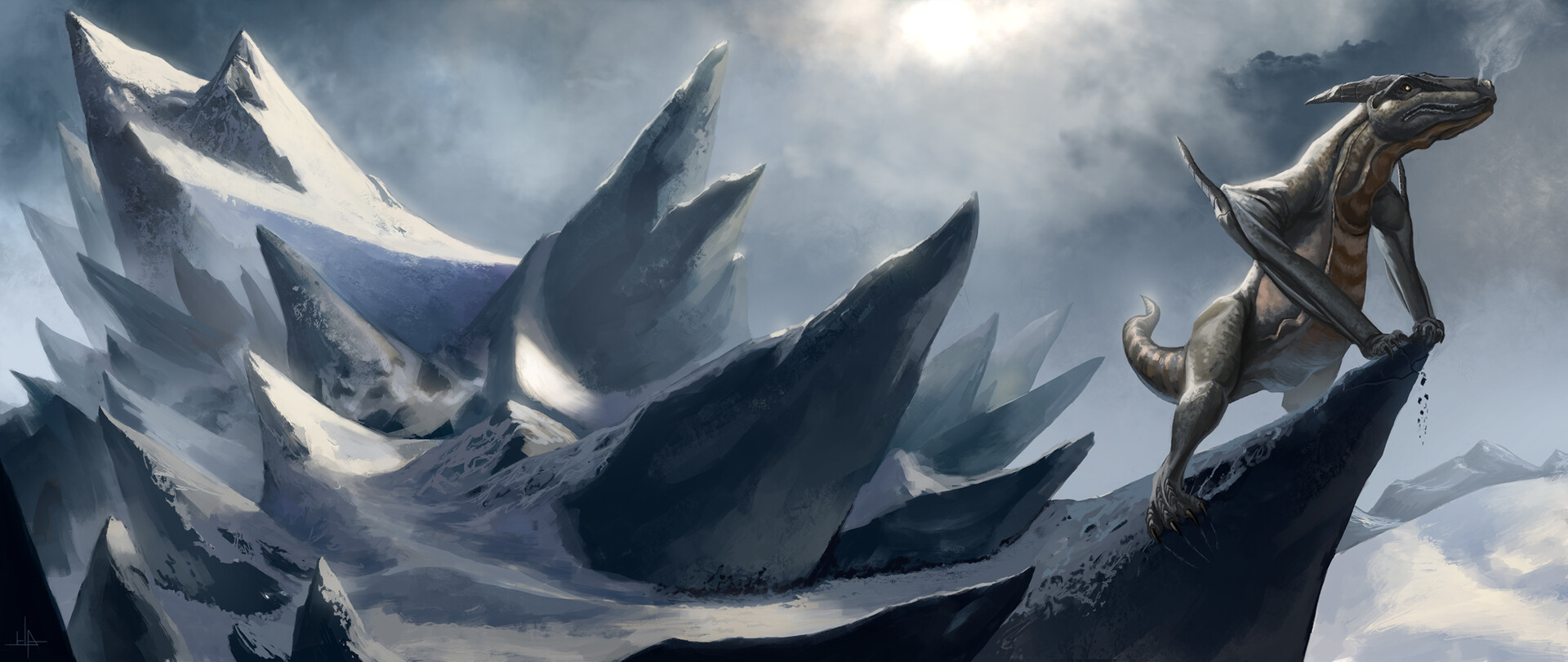ArtStation - Snow and Dragon