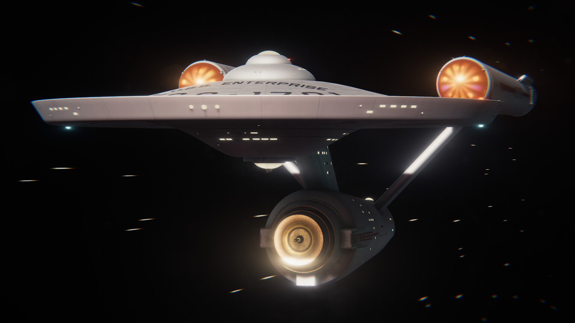 ArtStation - USS Enterprise (NCC-1701) a constitution class starship from Star  Trek The Original Series.